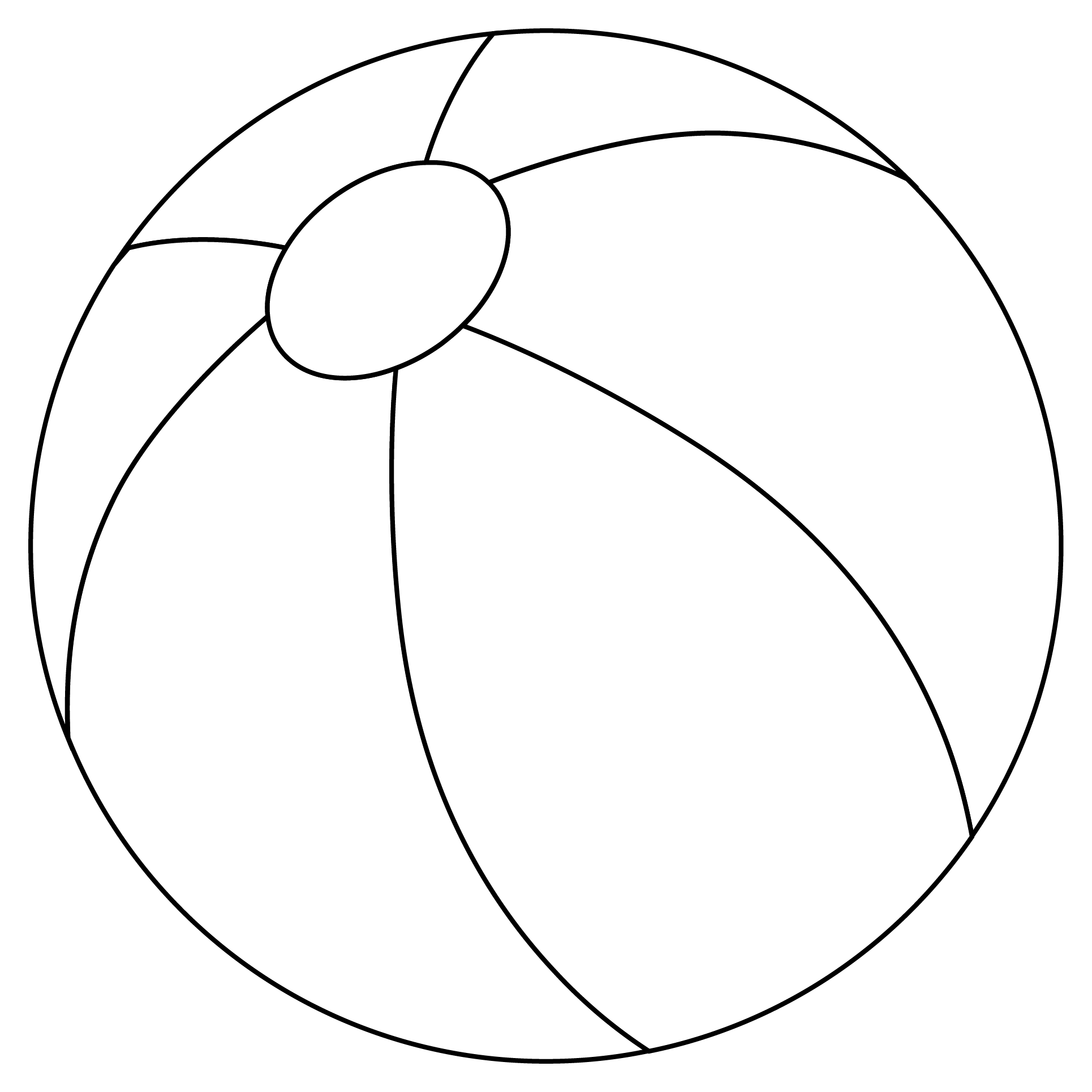 beach ball coloring page