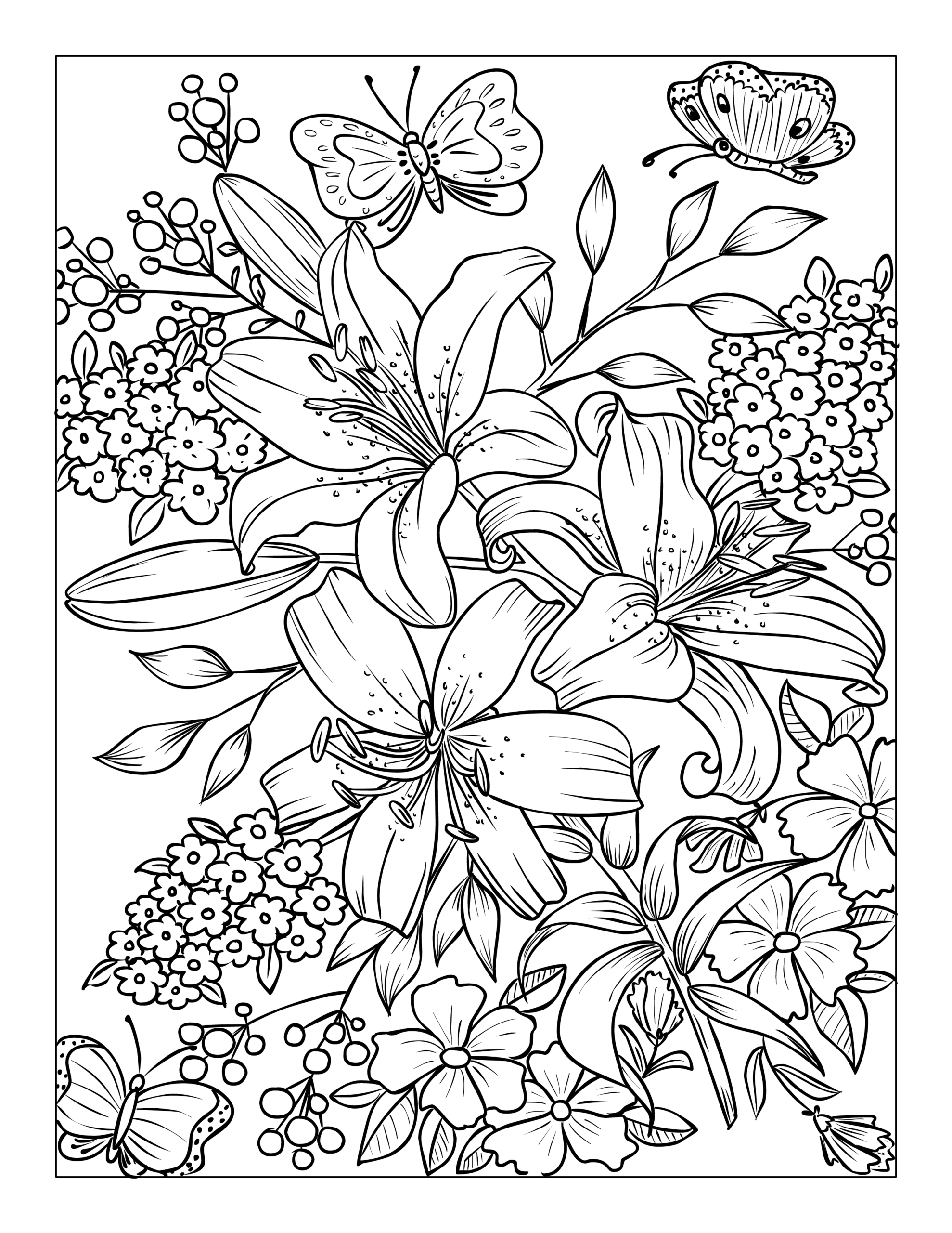 Beautiful Flowers Page 22 Free Download Ava Browne Coloring Books