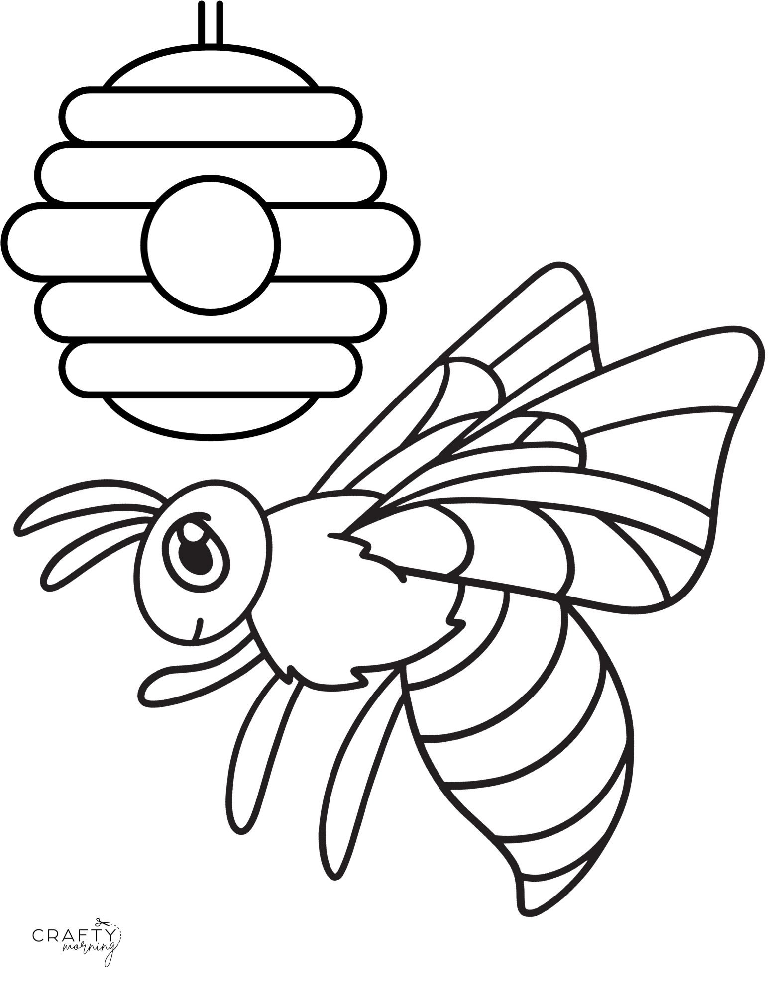 Bee Coloring Pages To Print Crafty Morning
