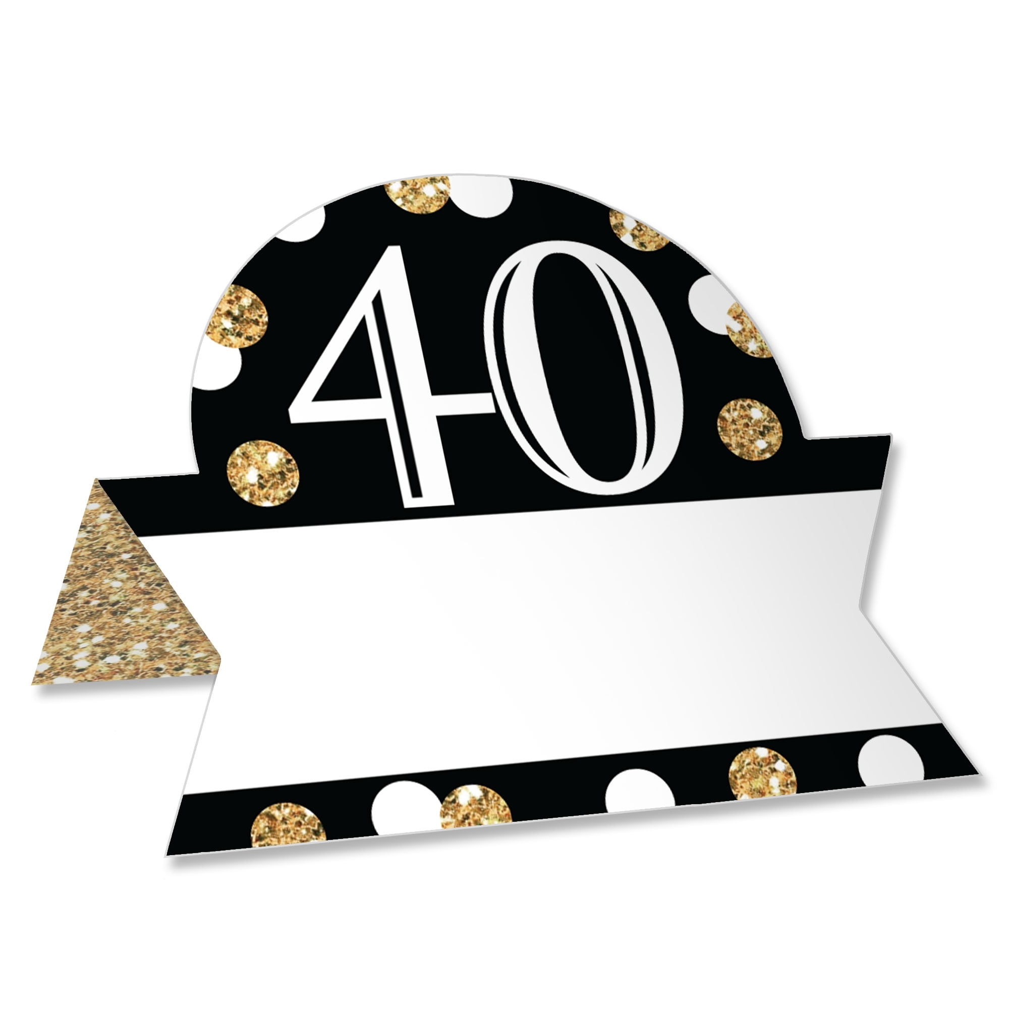 Big Dot Of Happiness Adult 40th Birthday Gold Birthday Party Tent Buffet Card Table Setting Name Place Cards Set Of 24 Walmart