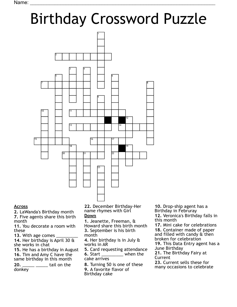 celebration for seniors crossword