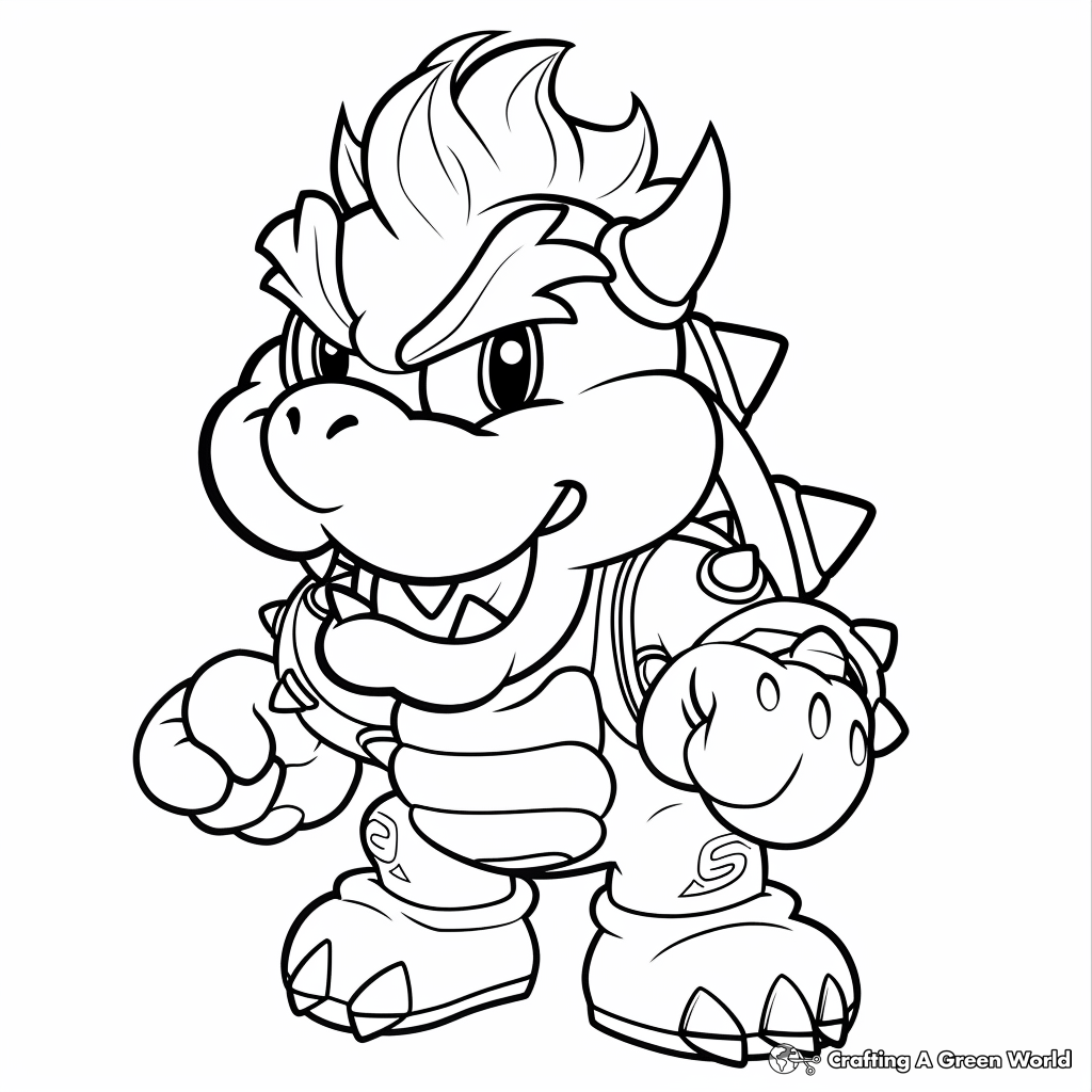 Bowser Coloring Pages Free Printable 