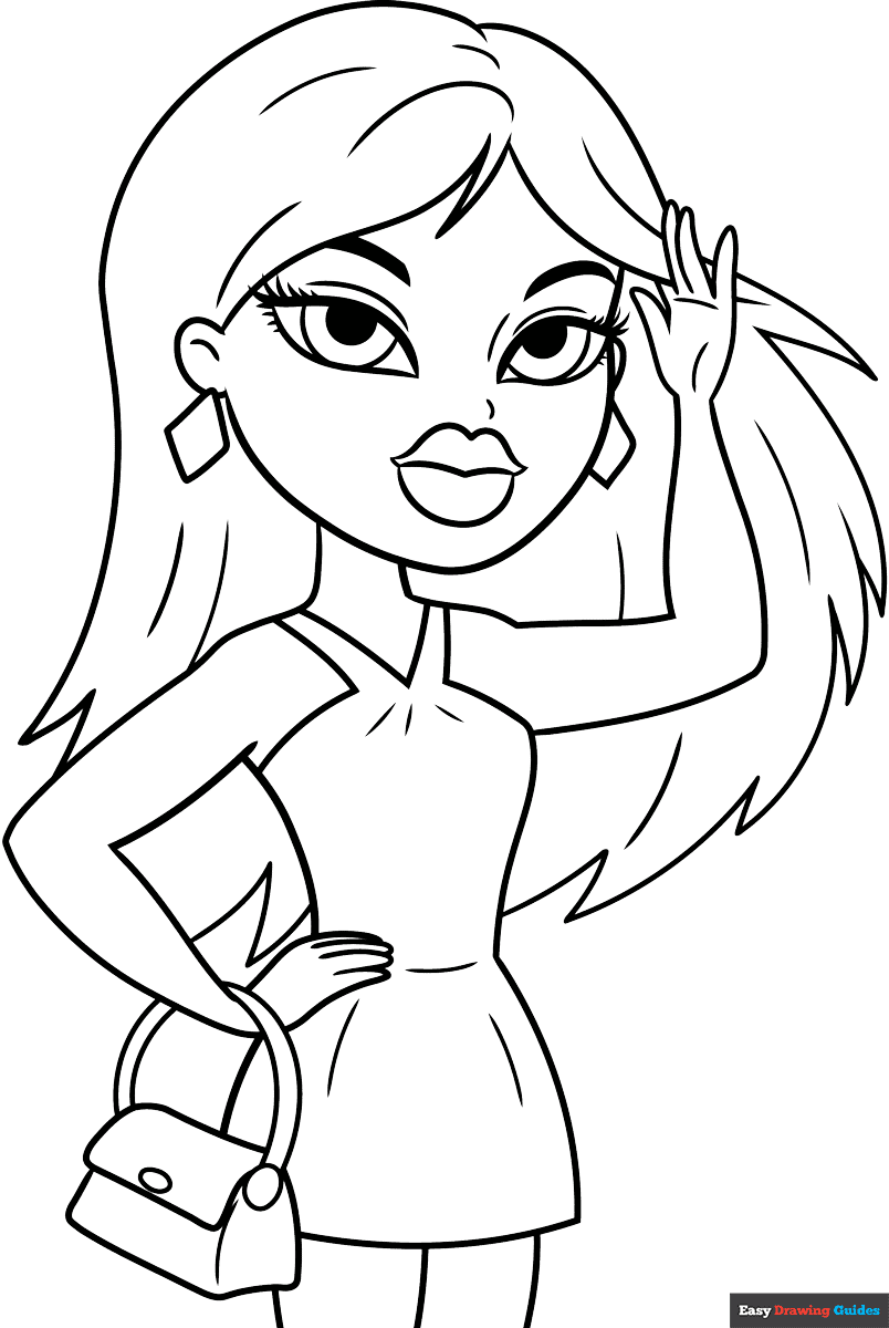 coloring pages of bratz