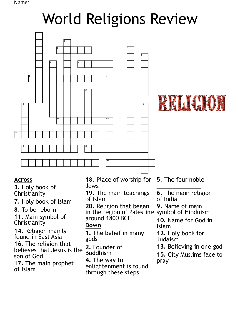 Buddhism Crossword WordMint Buddhism Crossword WordMint