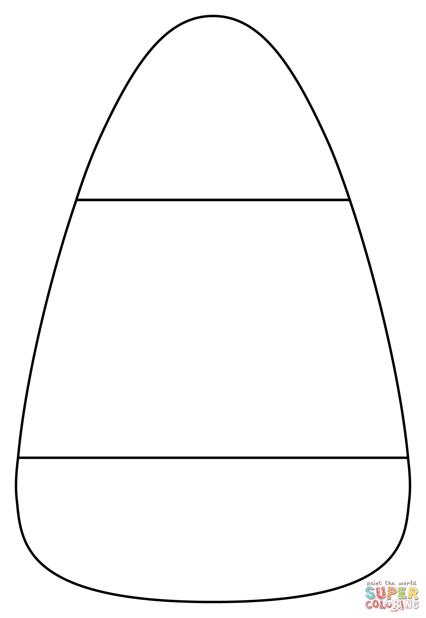 Candy Corn Coloring Page Free Printable