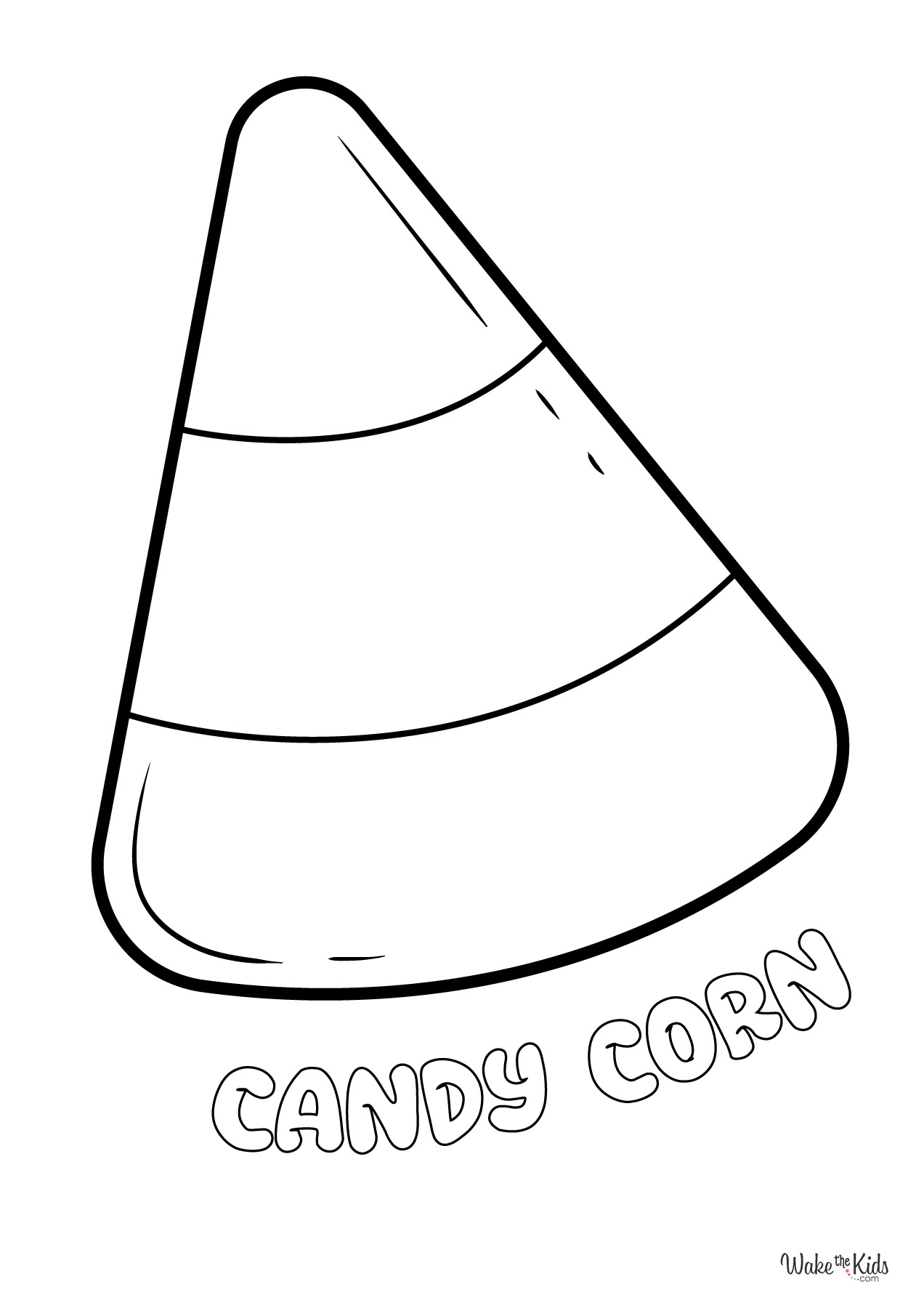 candy corn colouring page