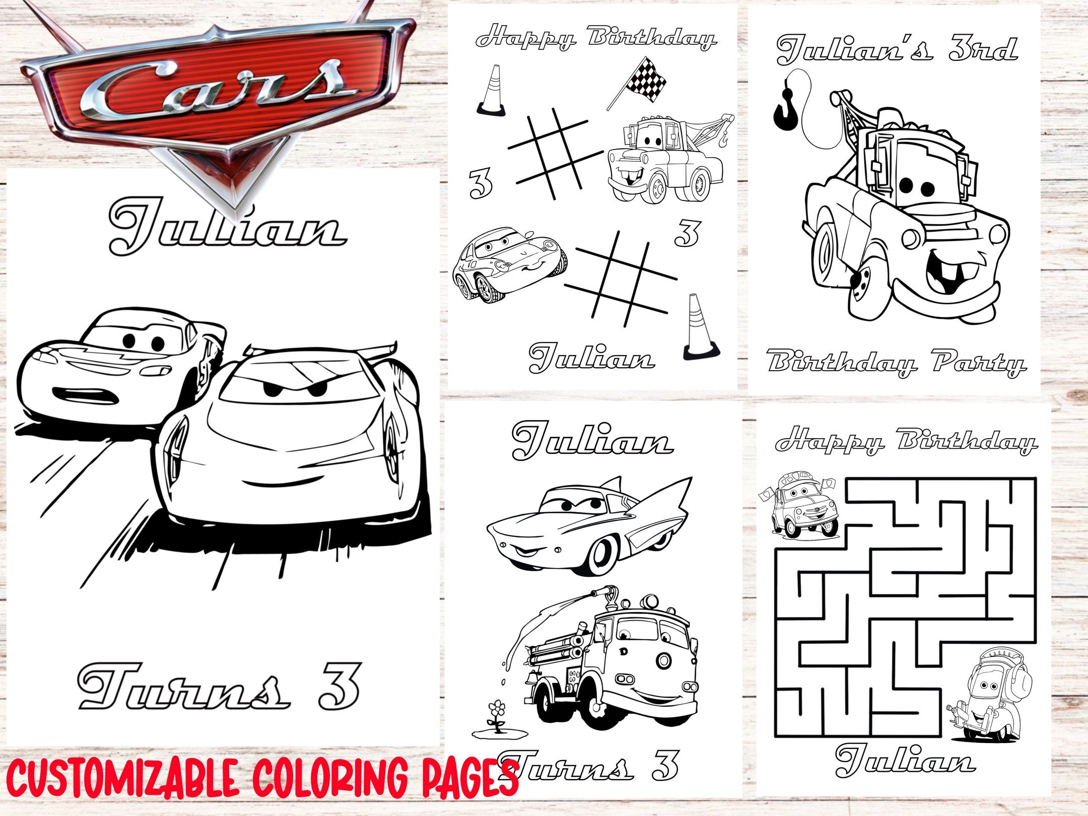 disney cars coloring sheets