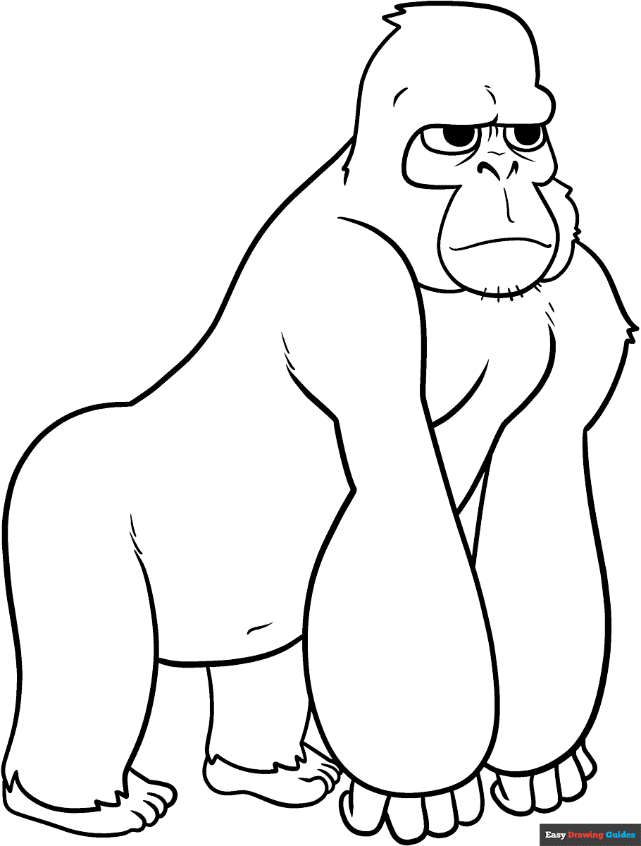coloring pages of gorillas