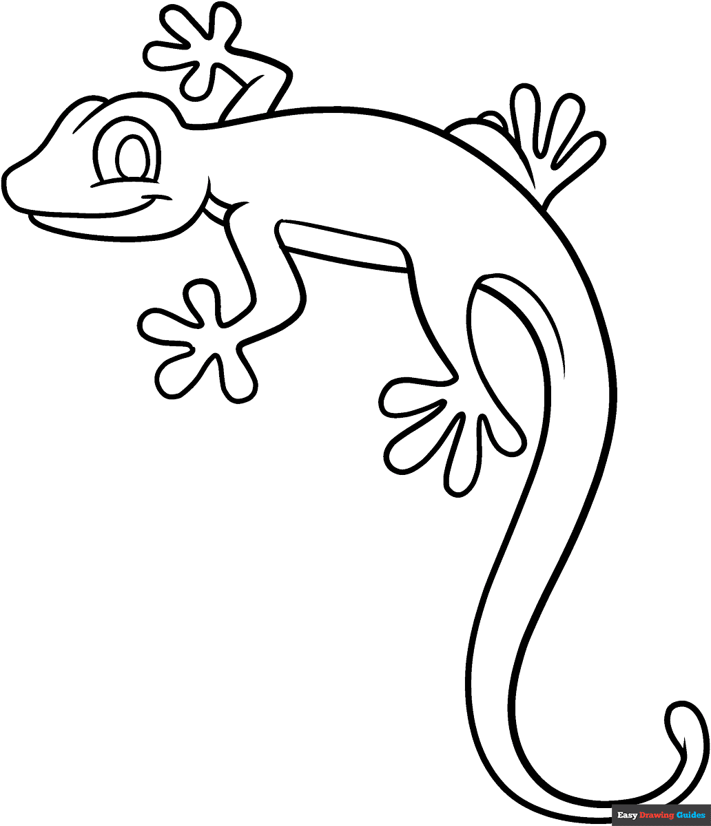 coloring page of lizard