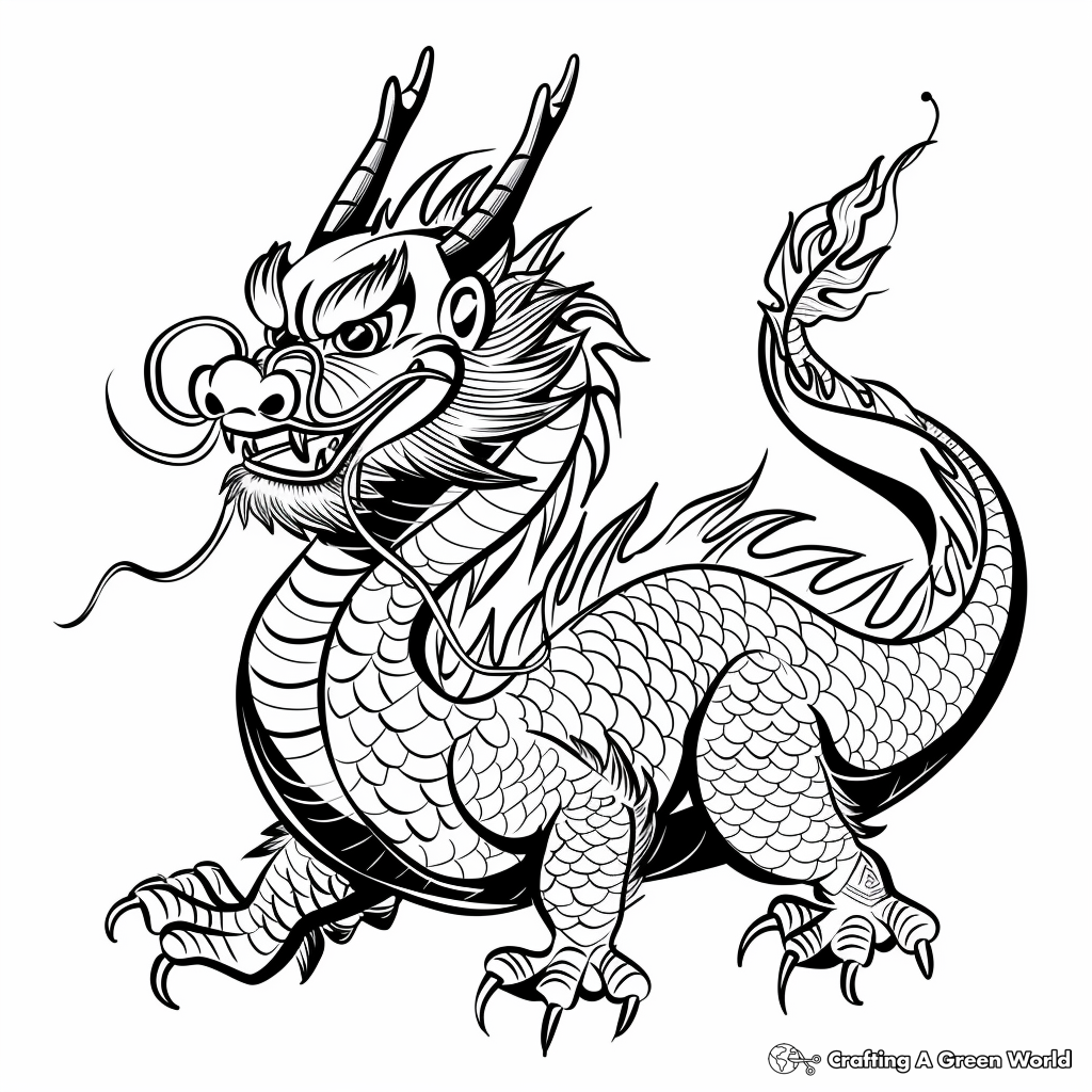 china dragon coloring pages