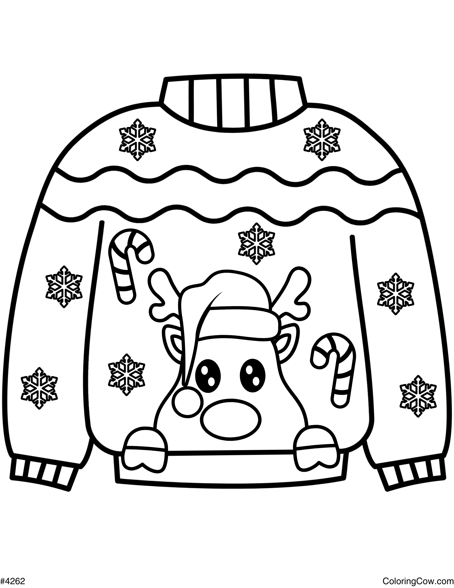 Christmas Sweater Coloring Page