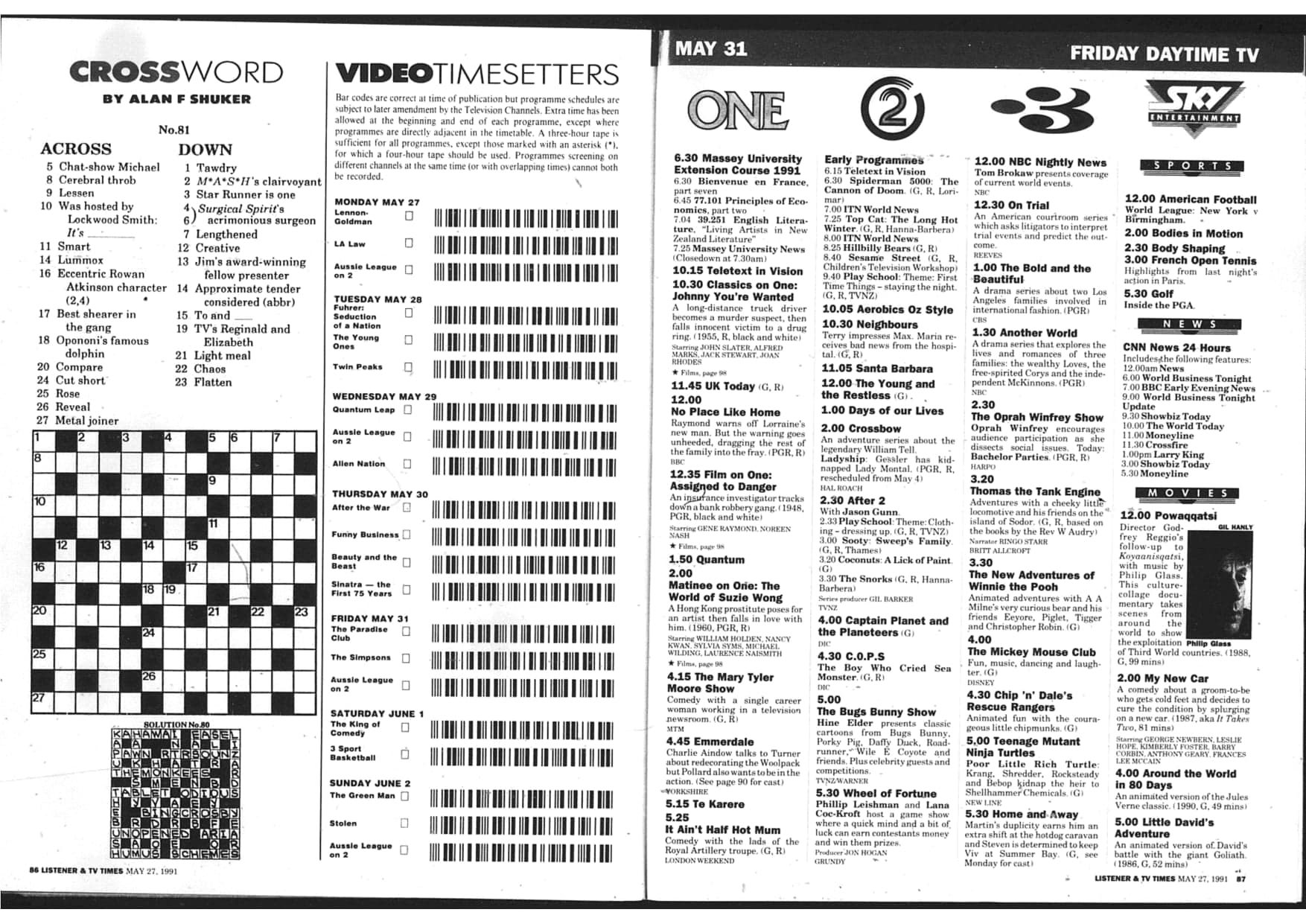 Classic NZ TV Listings Page 53 TV History Media Spy Classic NZ TV Listings Page 53 TV History Media Spy