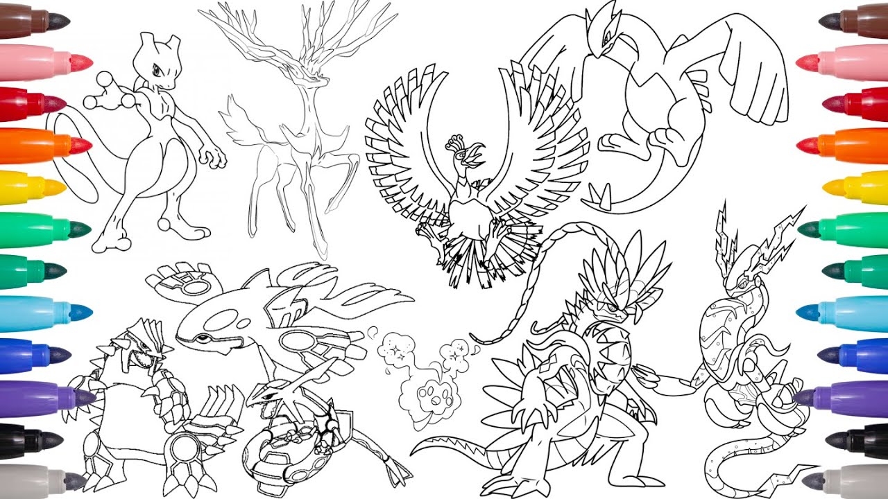 pokemon coloring pages legendary pokemon