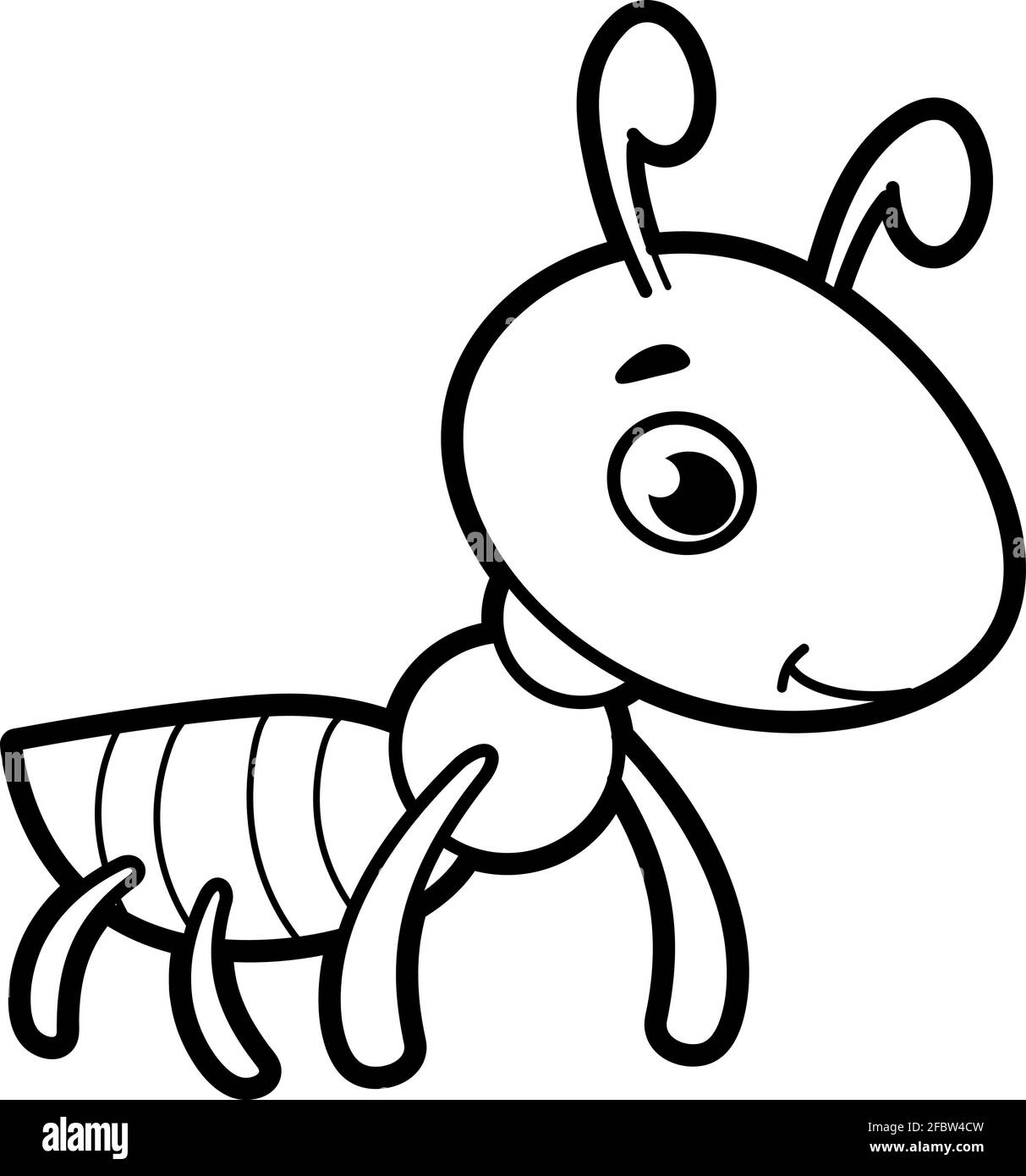 Coloring Book Or Page For Kids Ant Black And White Vector Illustration Stock Vector Image Art Alamy