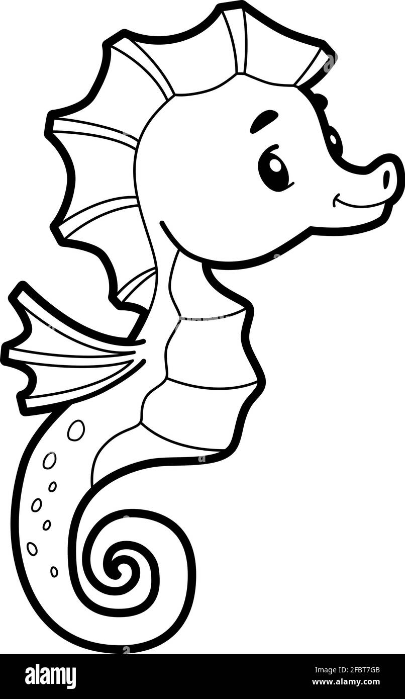 Coloring Book Or Page For Kids Sea Horse Black And White Vector Illustration Stock Vector Image Art Alamy Coloring Book Or Page For Kids Sea Horse Black And White Vector Illustration Stock Vector Image Art Alamy