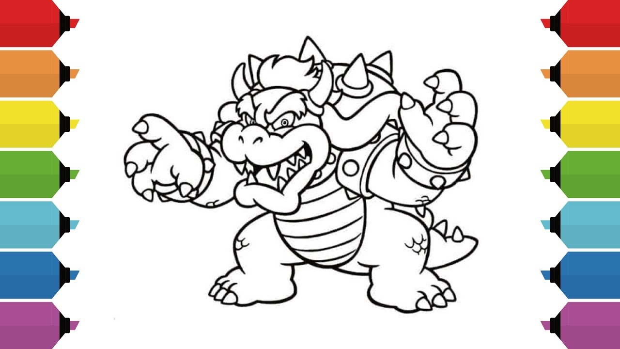 Coloring Bowser Super Mario Coloring Pages YouTube Coloring Bowser Super Mario Coloring Pages YouTube