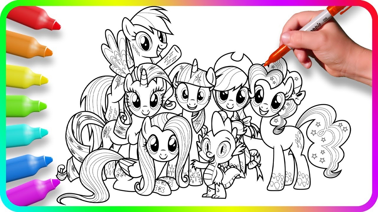 Coloring Pages MY LITTLE PONY Friendship Is Magic Easy Drawing Tutorial How To Draw My Little Pony YouTube
