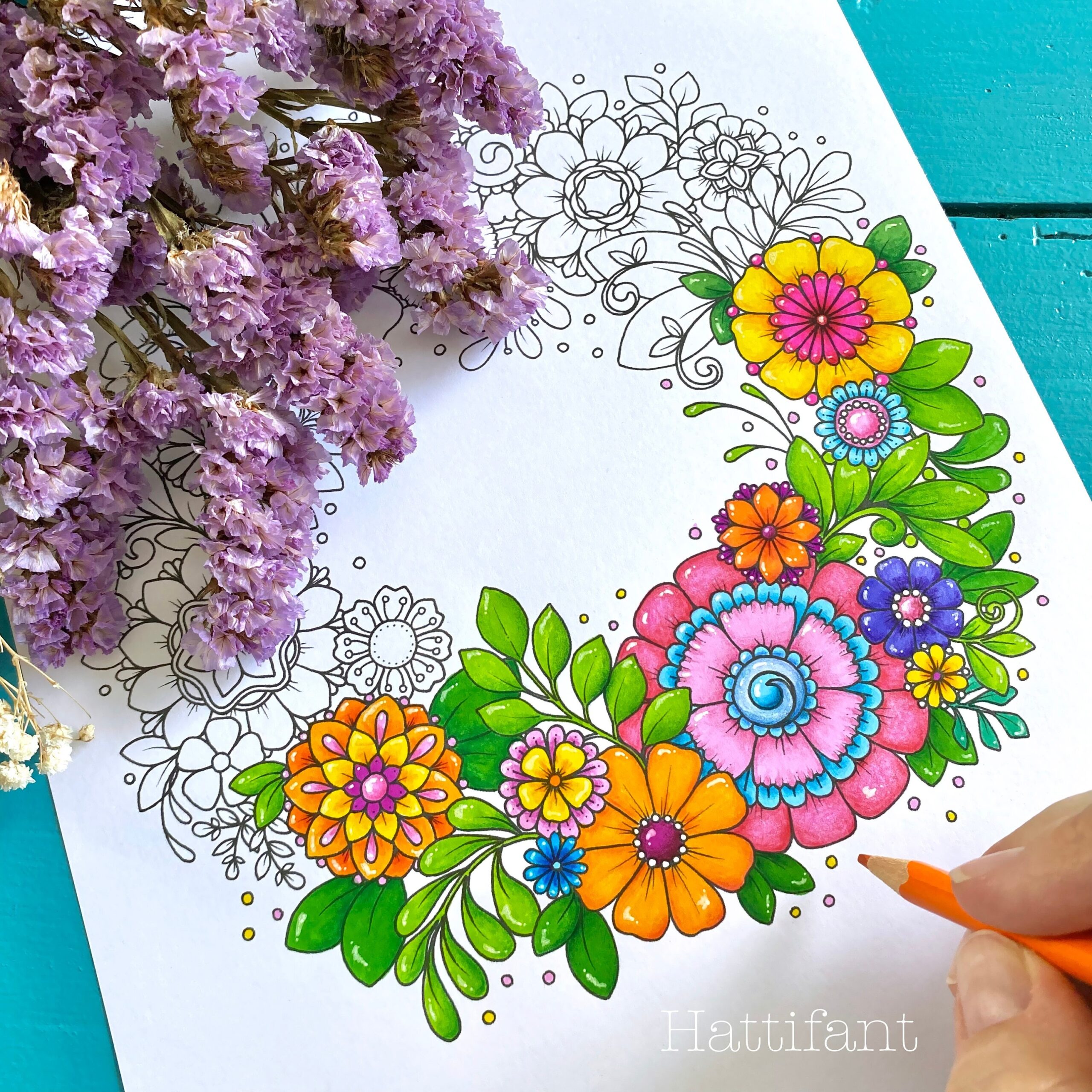 Coloring Pages Post Cards Flower Tangles To Color Instant Download Etsy