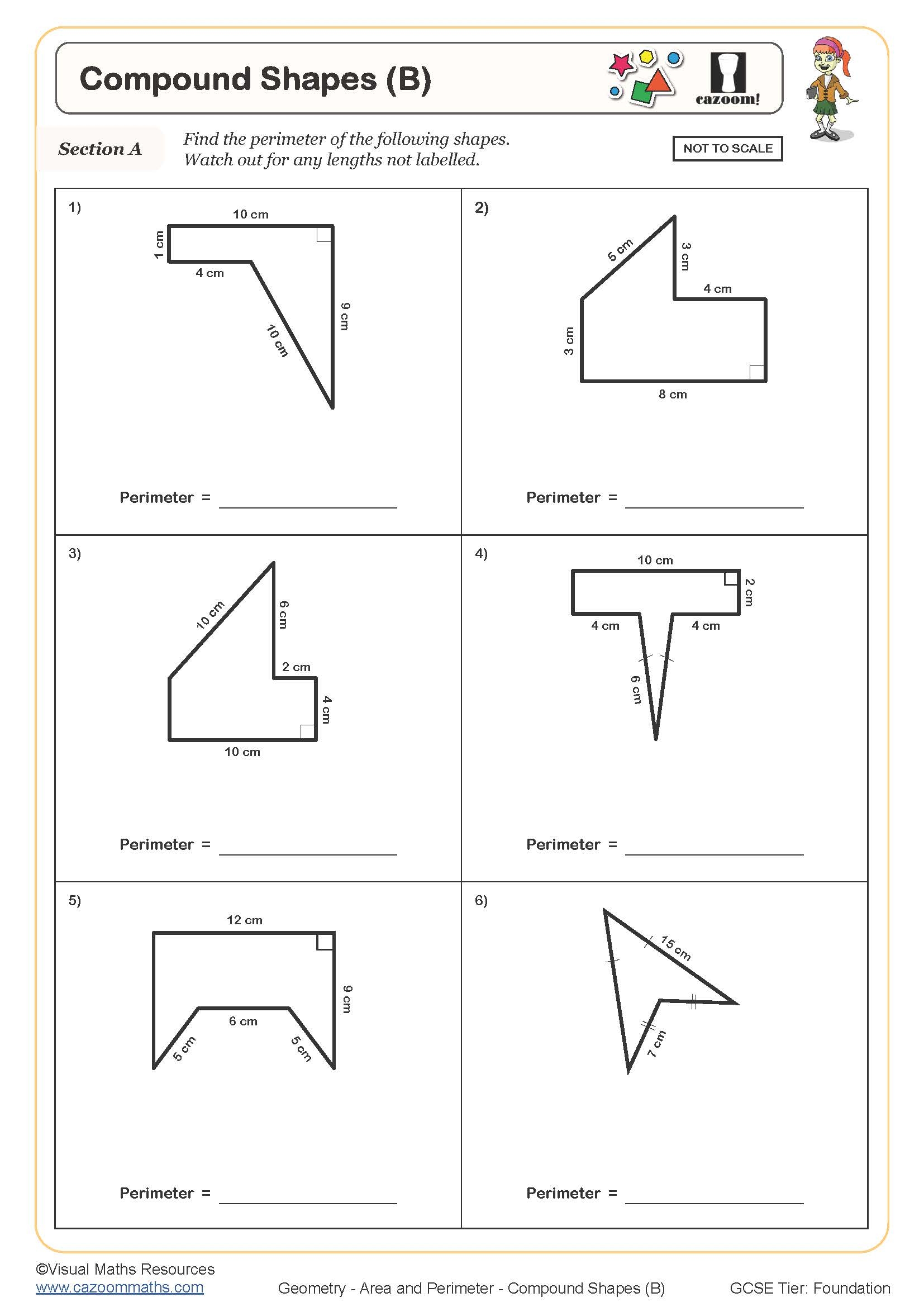 area of shapes worksheet