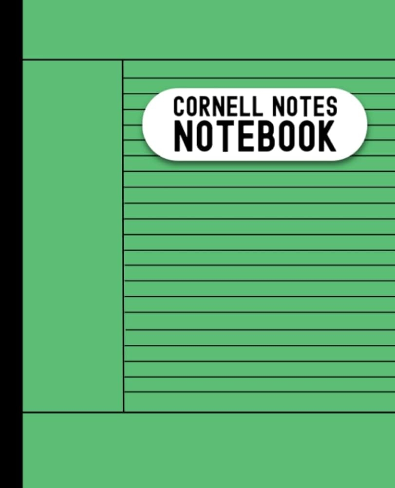 cornell note taking system notebook cornell note taking system notebook