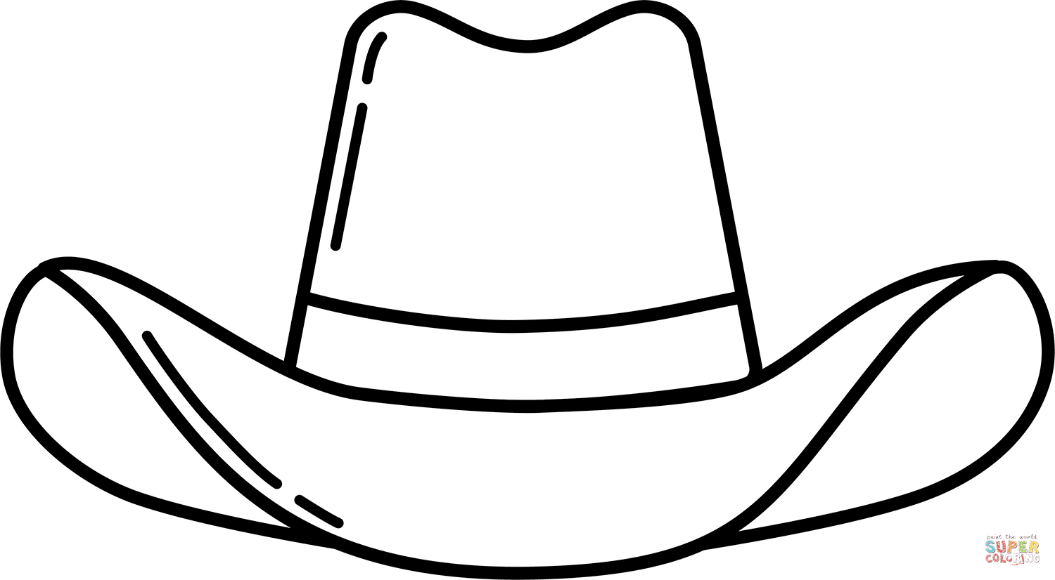 Cowboy Hat Coloring Page Free Printable