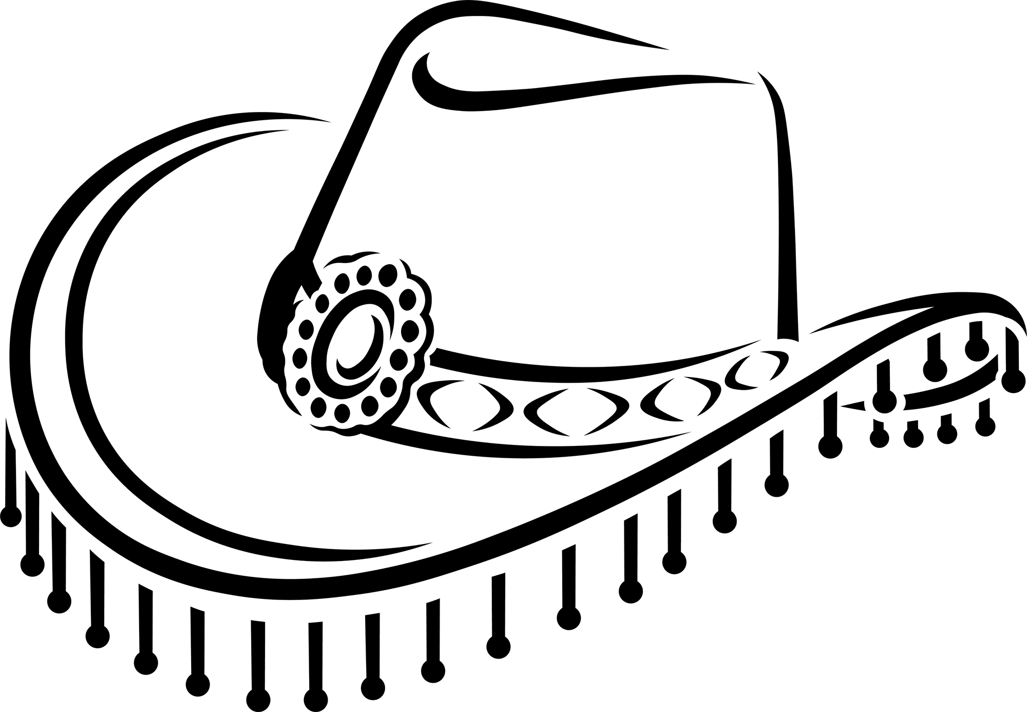 Cowgirl Hat Coloring Page Free Printable