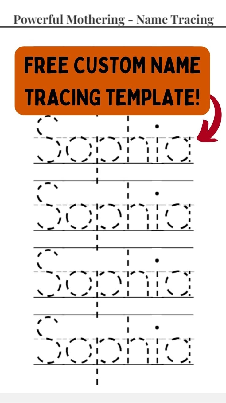 Create Your Own Tracing Name Worksheet Powerful Mothering