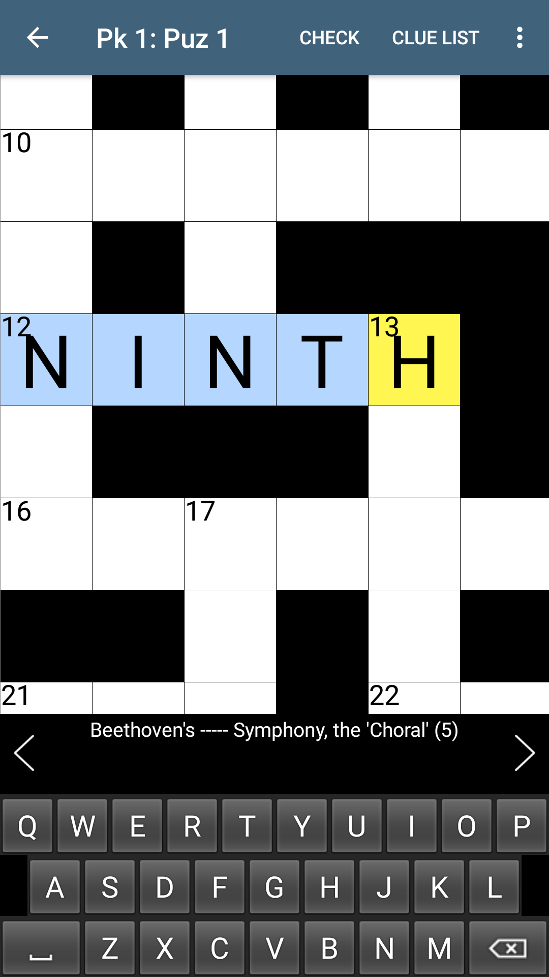 crossword clue for check