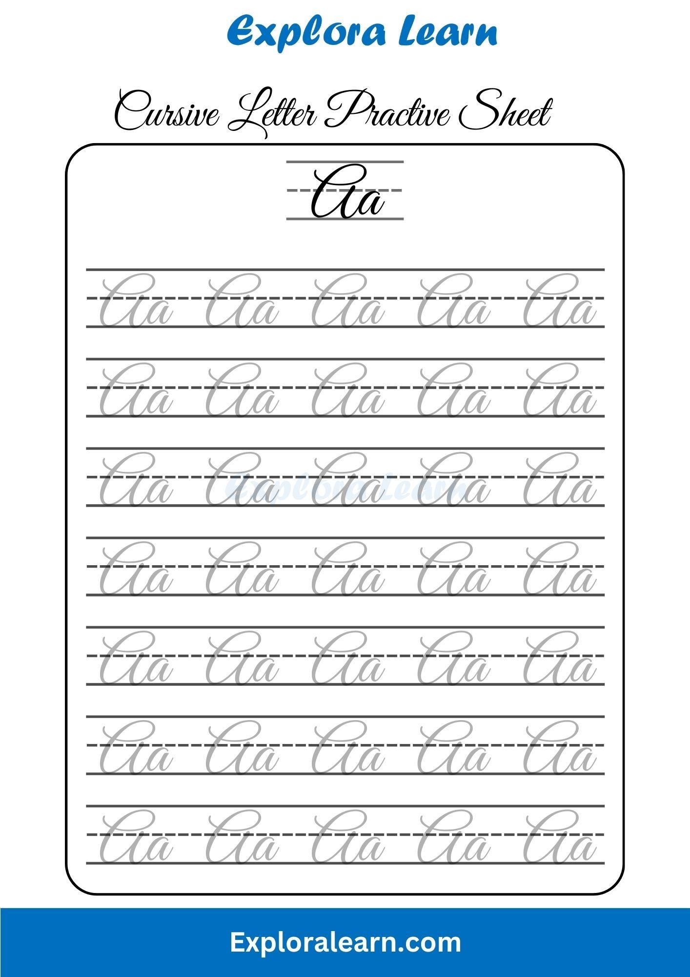 Cursive Alphabet Practice 2
