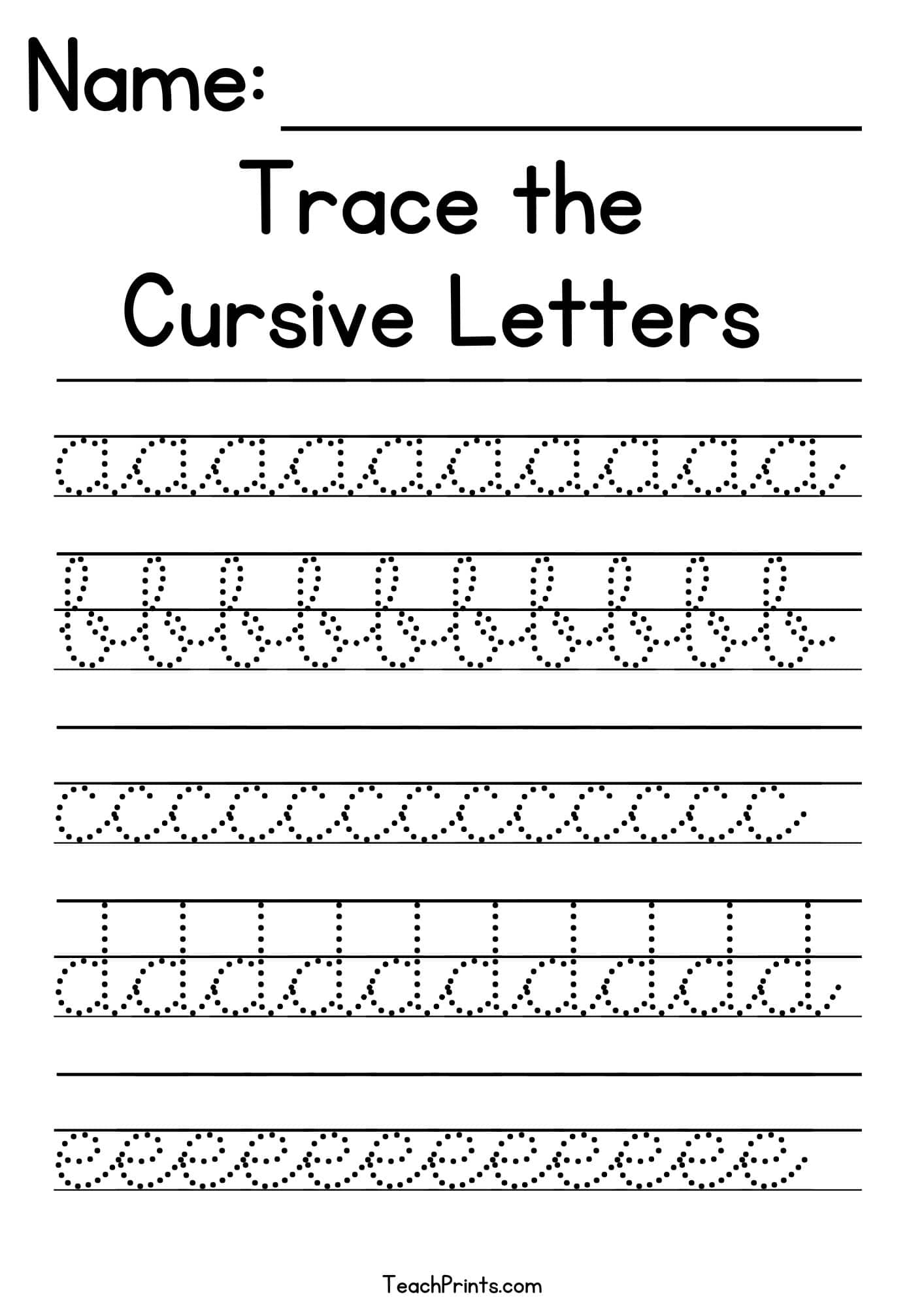 cursive writing sheets to print