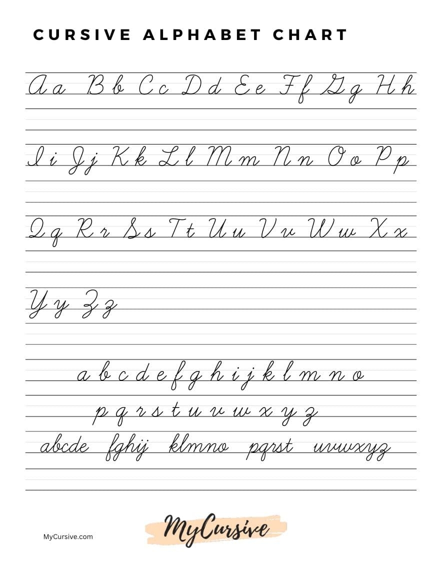 cursive letters alphabet printable cursive letters alphabet printable