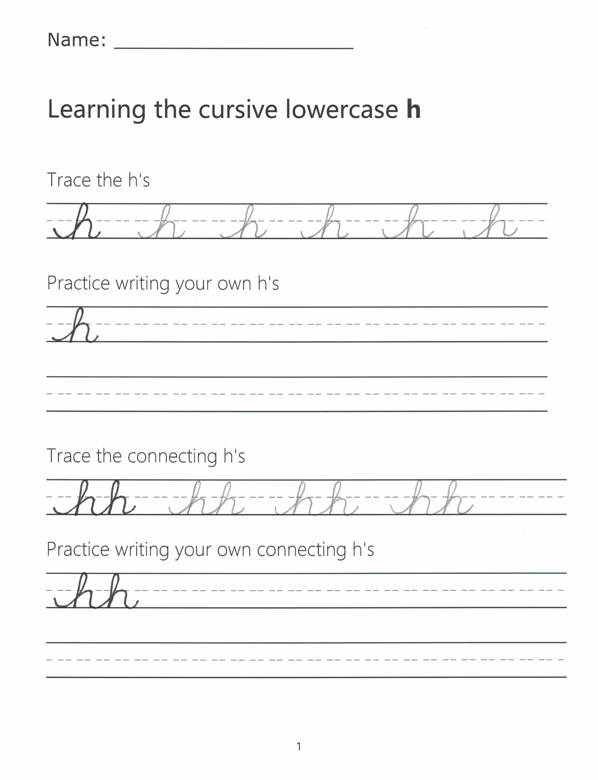 Cursive H How To Write A Lowercase H In Cursive Cursive H How To Write A Lowercase H In Cursive