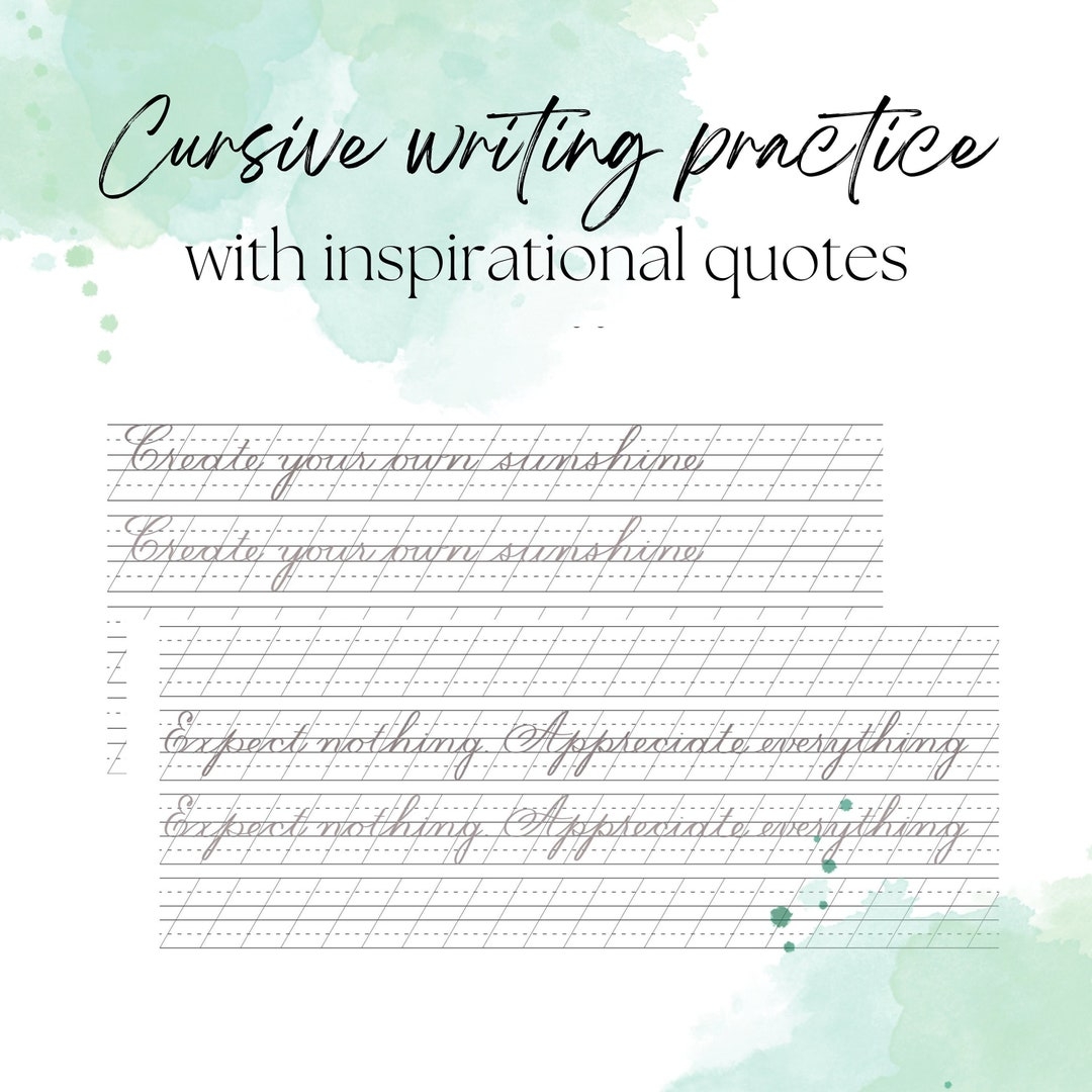 cursive writing practice booklet