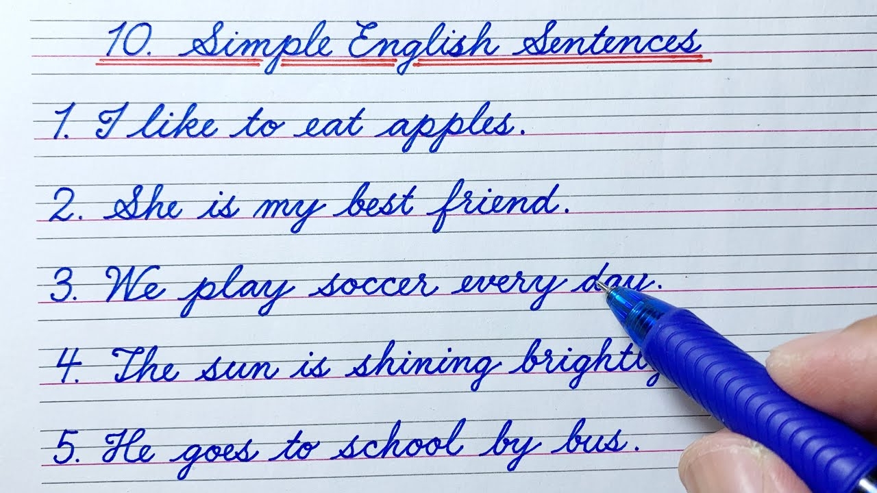 Cursive Writing 10 Simple Sentences In Cursive Writing English Cursive Handwriting Practice YouTube Cursive Writing 10 Simple Sentences In Cursive Writing English Cursive Handwriting Practice YouTube