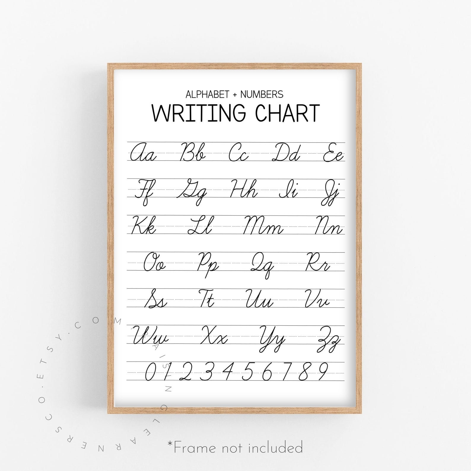 Cursive Writing Chart Poster unframed Cursive Alphabet Poster Cursive Chart ABC Poster Cursive Poster Print Homeschool Poster Etsy