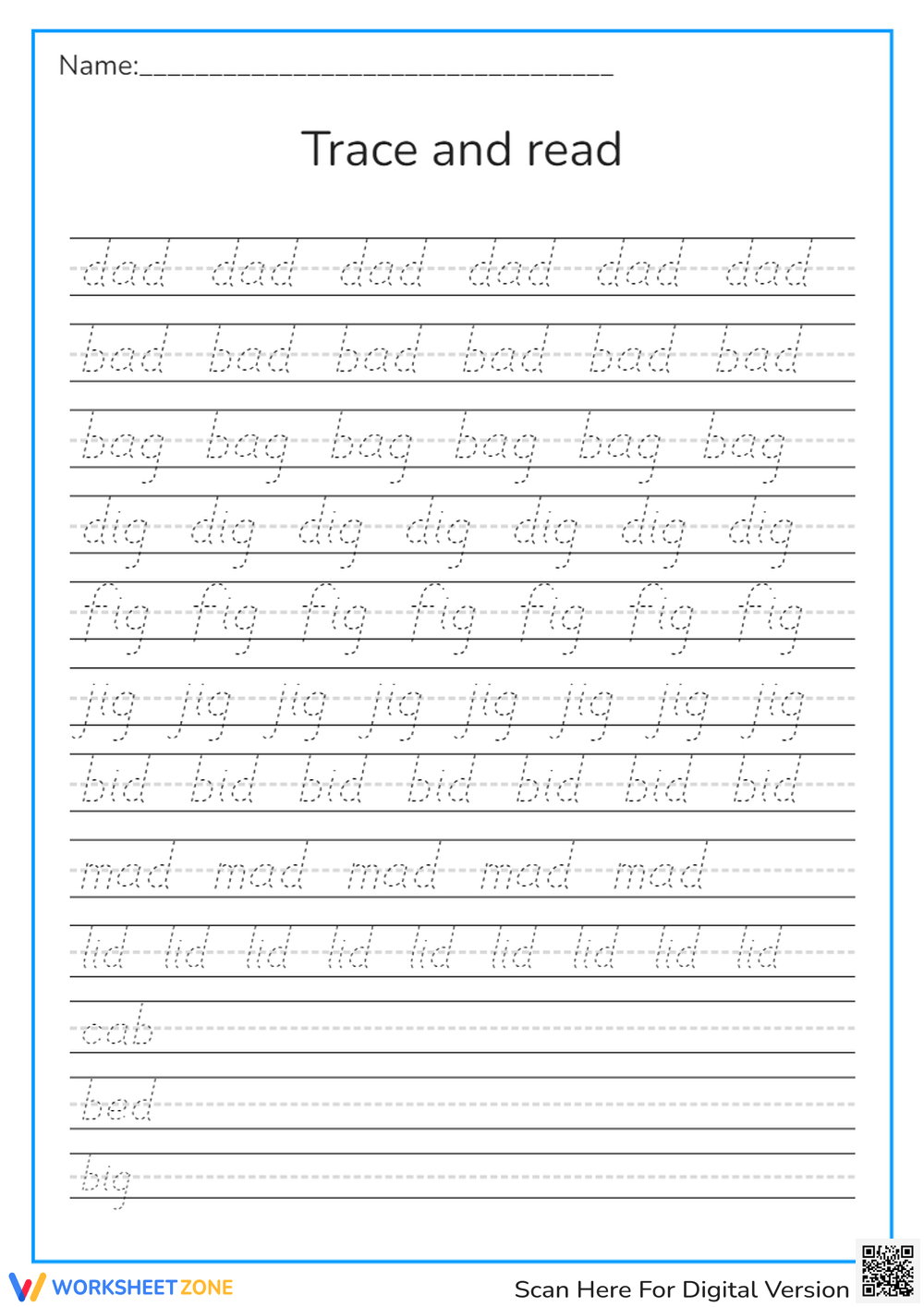 Daily Handwriting Worksheets