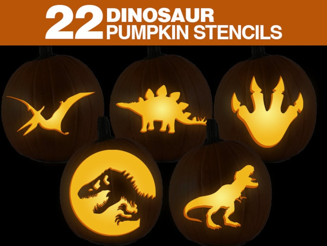 Dinosaur Pumpkin Stencils Printable Dinosaur Pumpkin Carving Stencils Set Kids Halloween Crafting Pumpkin Template Etsy Dinosaur Pumpkin Stencils Printable Dinosaur Pumpkin Carving Stencils Set Kids Halloween Crafting Pumpkin Template Etsy
