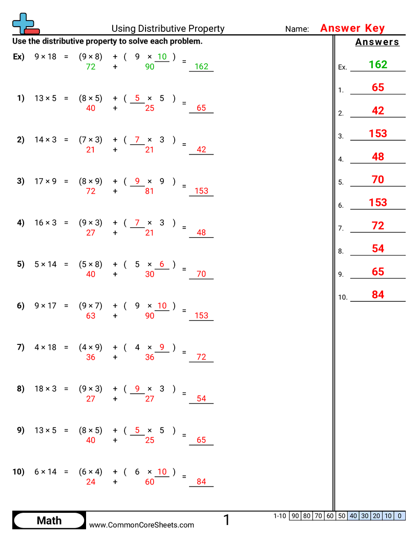 distributive property practice problems