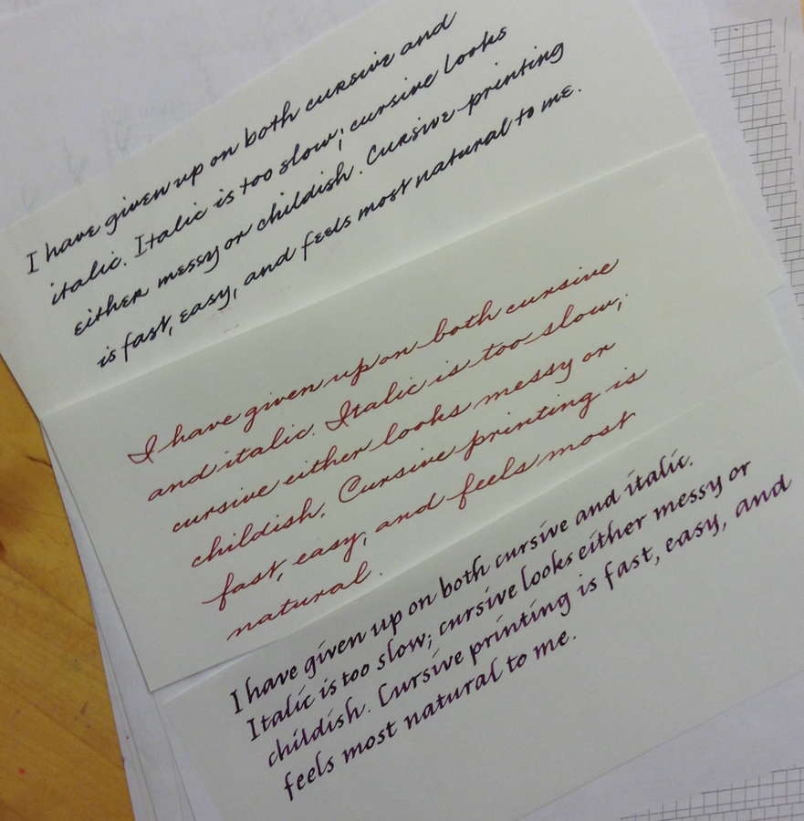 Does Anyone Else Write A Blend Of Print And Cursive Handwriting Handwriting Improvement The Fountain Pen Network