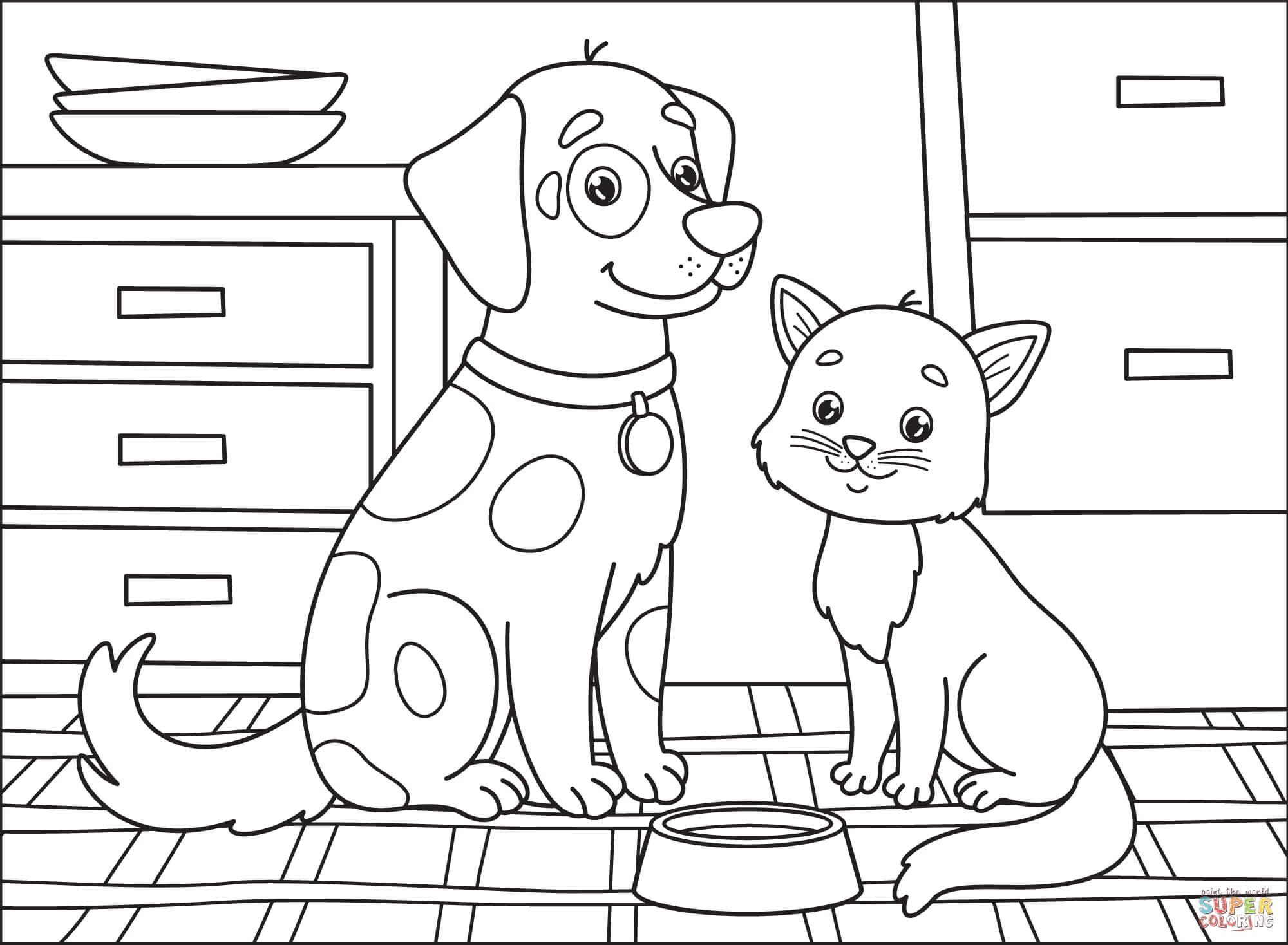 colouring pages cats and dogs colouring pages cats and dogs