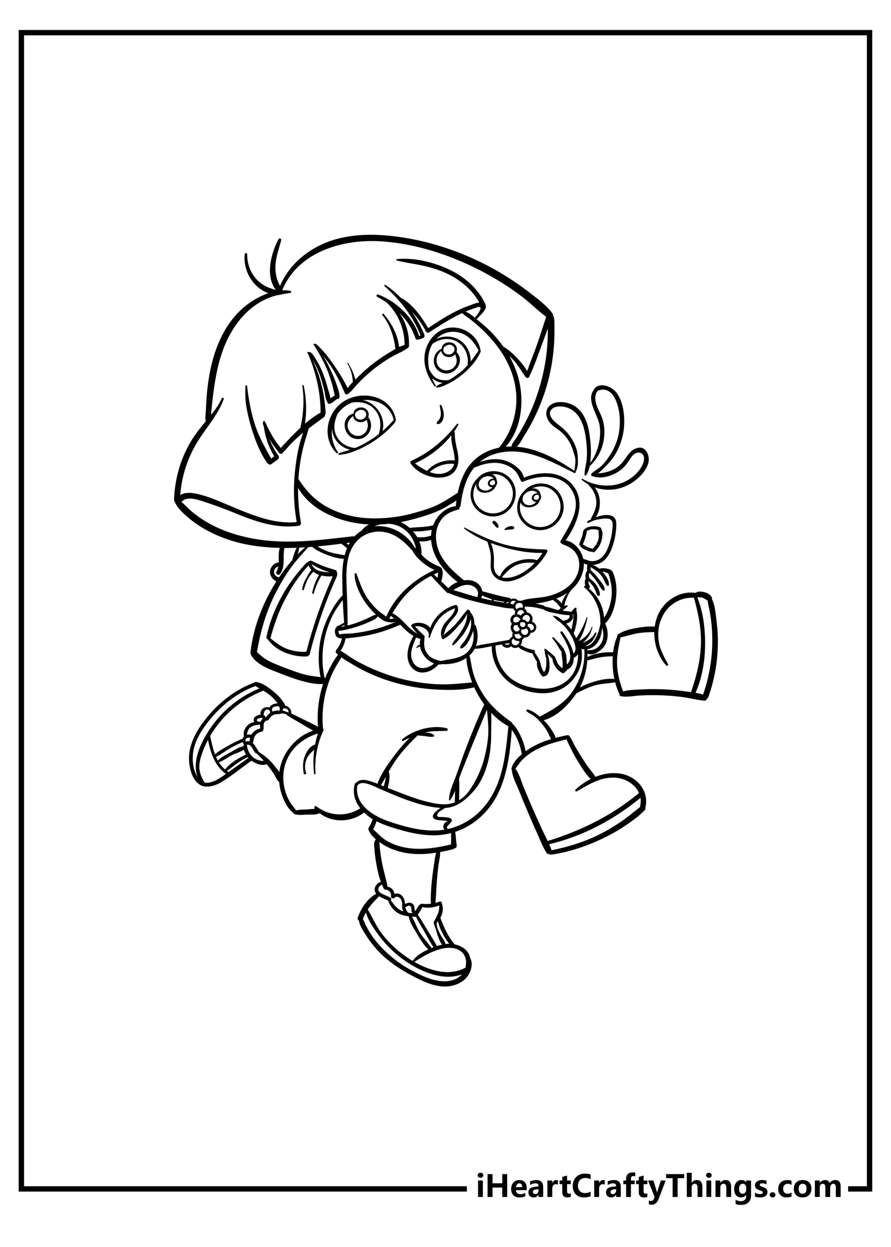 Dora The Explorer Coloring Pages 40 Free PDF Printables