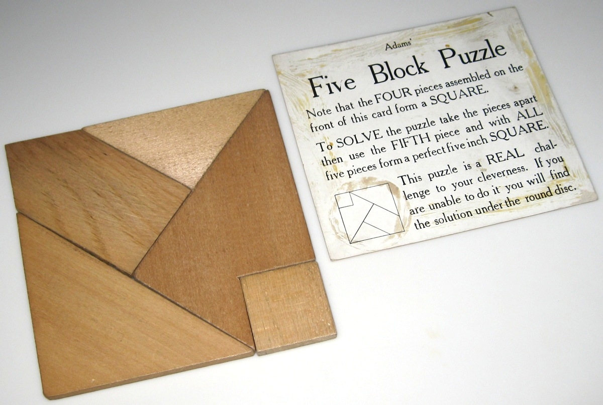 Double Square a k a Five Block Puzzle Madagascar Madness Pythagorean Square Puzzle Square Me Copyright J A Storer Double Square a k a Five Block Puzzle Madagascar Madness Pythagorean Square Puzzle Square Me Copyright J A Storer