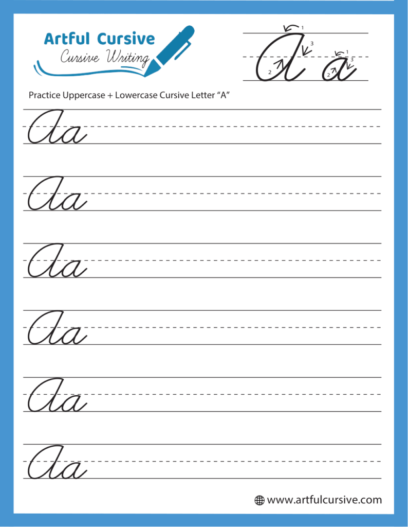 cursive writing worksheets free printable