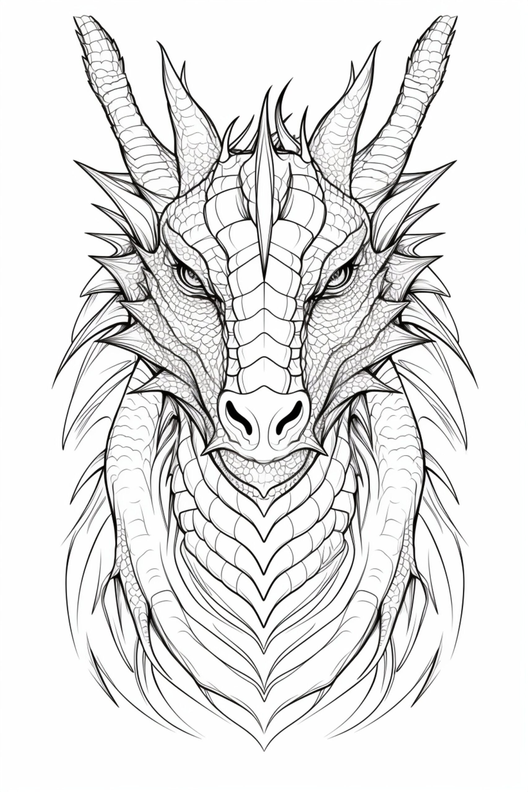 Dragon 12 Coloring Pages 5 Etsy