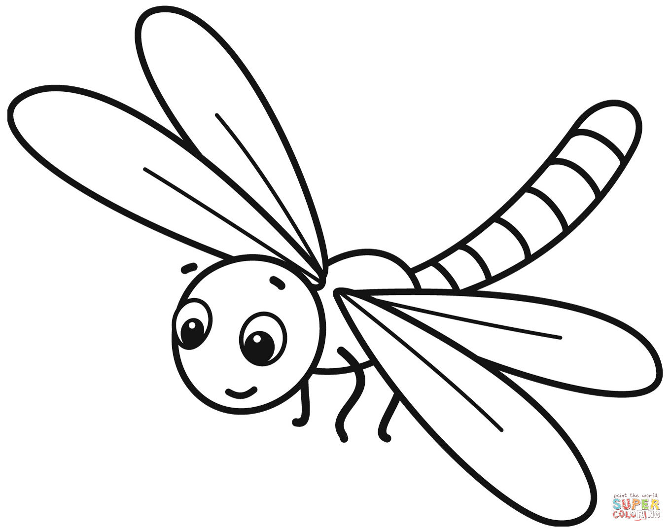 Dragonfly Coloring Page Free Printable