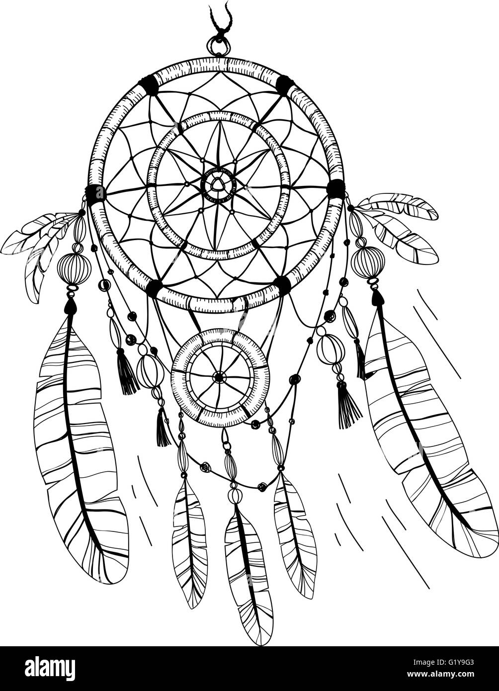 dream catcher coloring page
