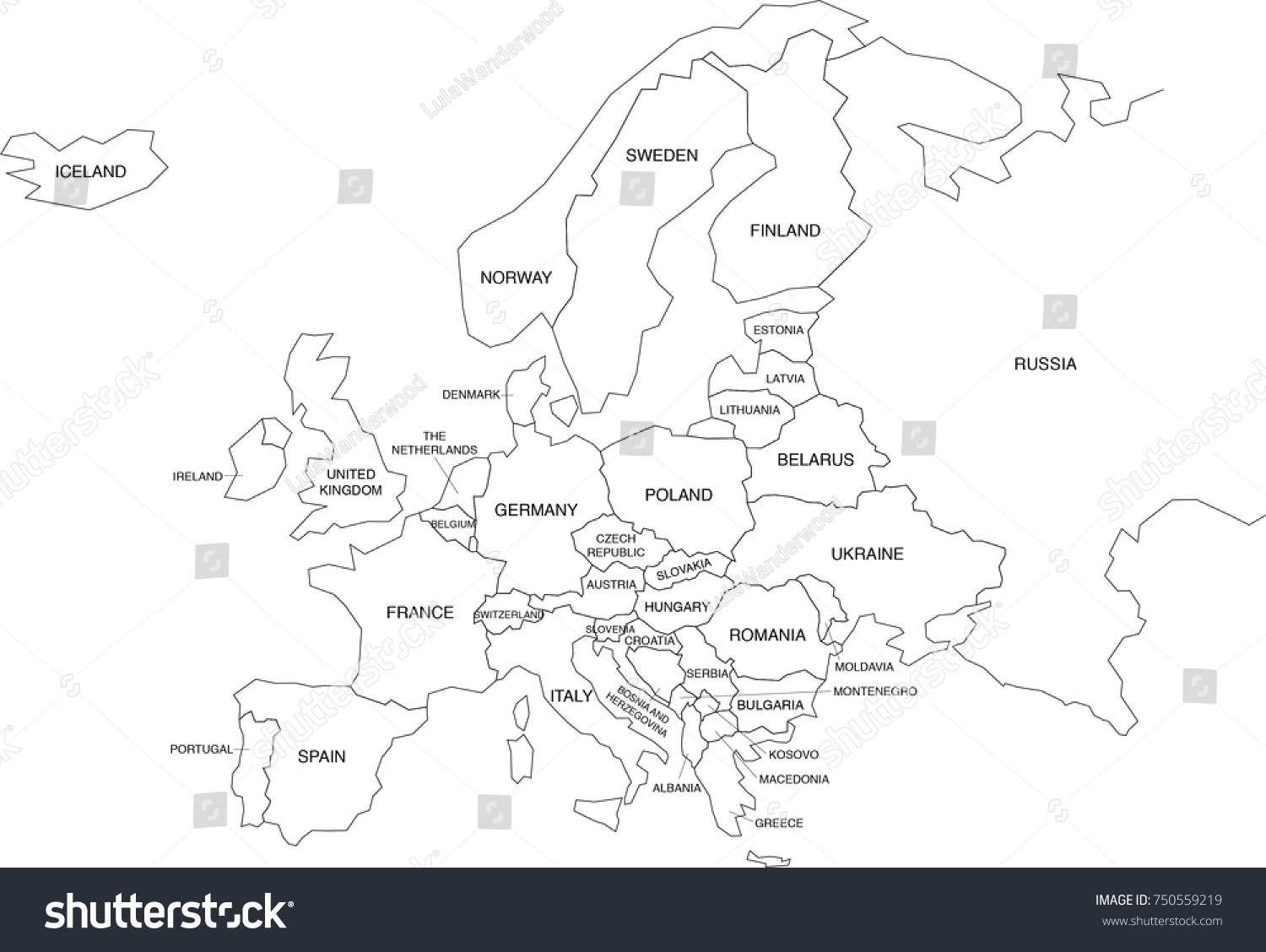 Europe Map Coloring Book Outlines Labels Stock Vector Royalty Free 750559219 Shutterstock Europe Map Coloring Book Outlines Labels Stock Vector Royalty Free 750559219 Shutterstock