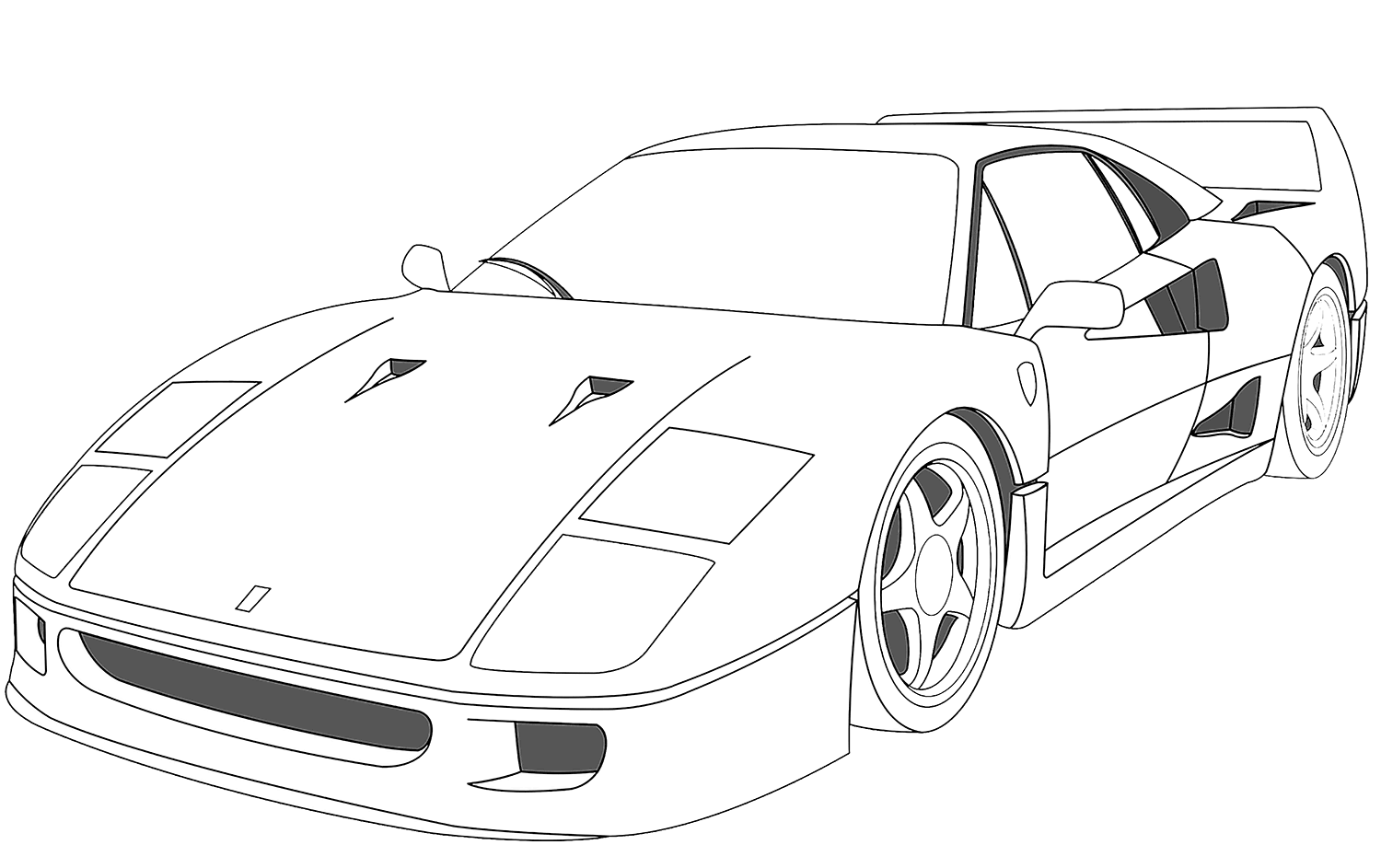 ferrari pictures to color