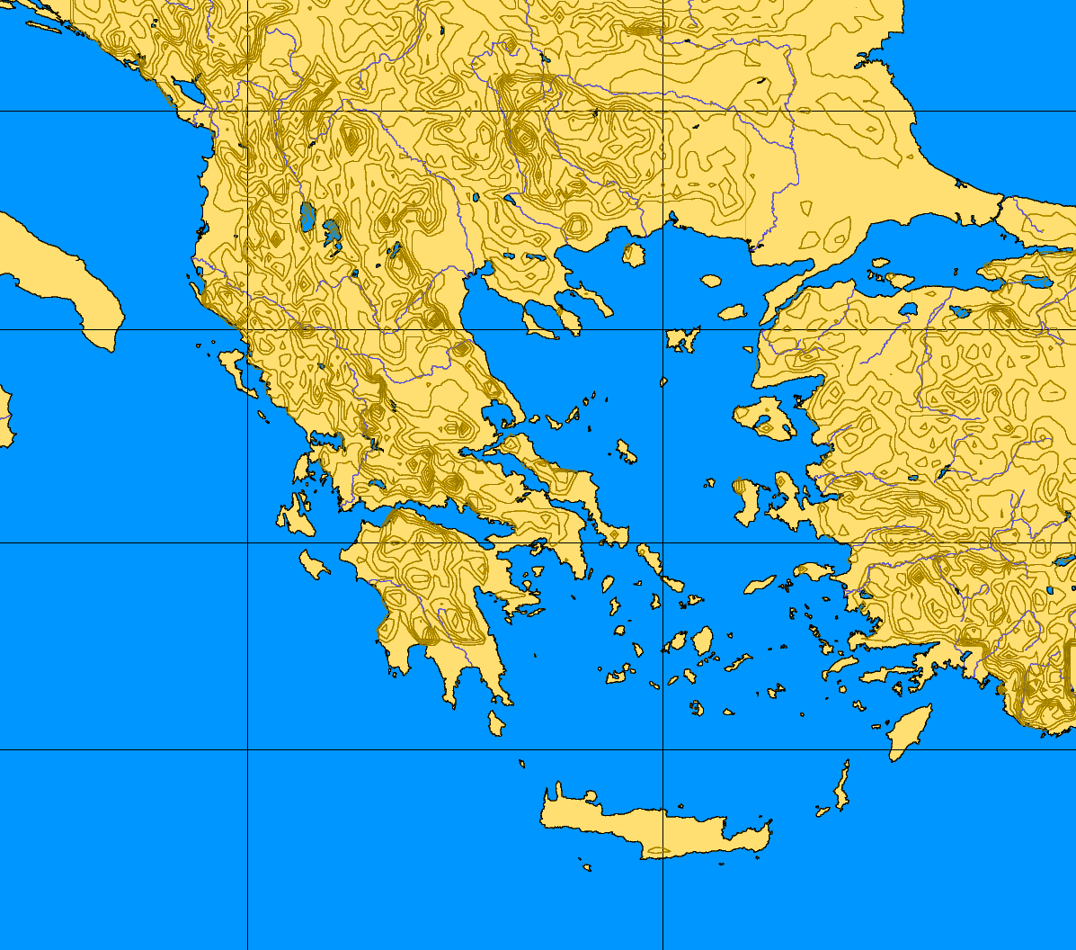 blank map of greece
