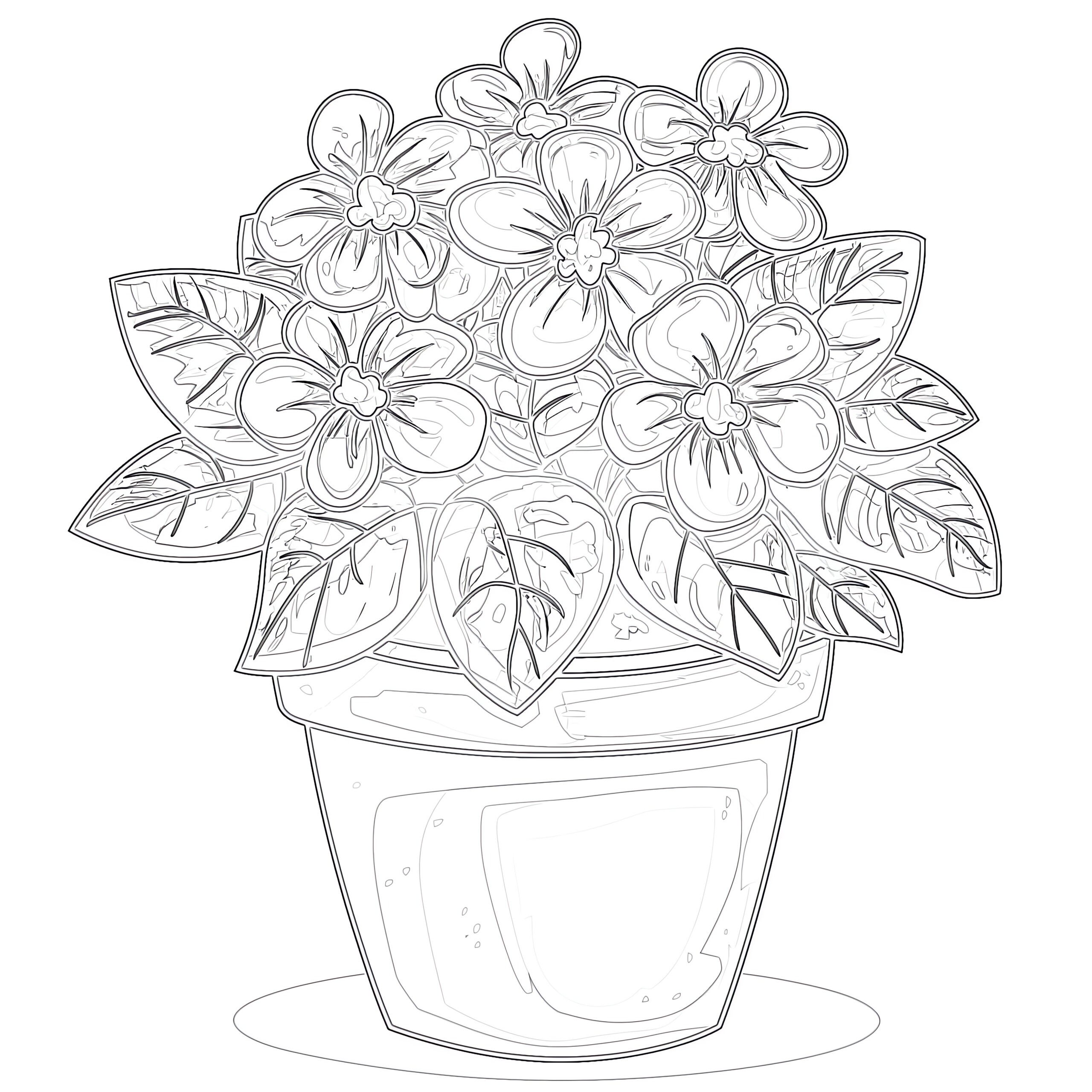 flower pot coloring page flower pot coloring page